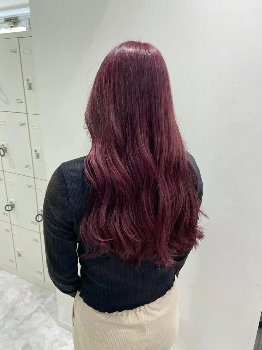 セミロング カラー パーマ ヘアアレンジ メンズ キッズ ネイル マツエク・マツパ ピンクカラー カラーマツエク ピンク スパイキー/フェザー /波巻き/かいとのヘアスタイル
