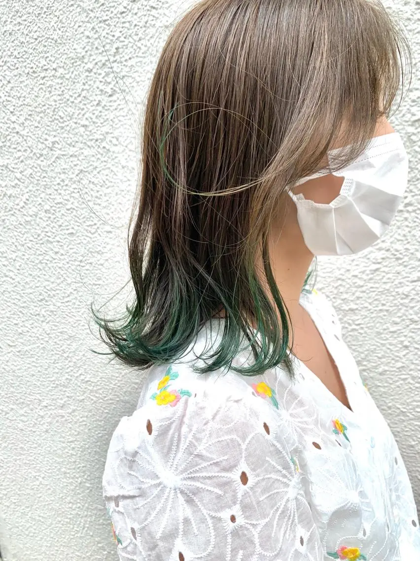 ミディアム カラー ベージュカラー 透明感カラー カット ヘアカラー トリートメント よしだ とおいのヘアスタイル