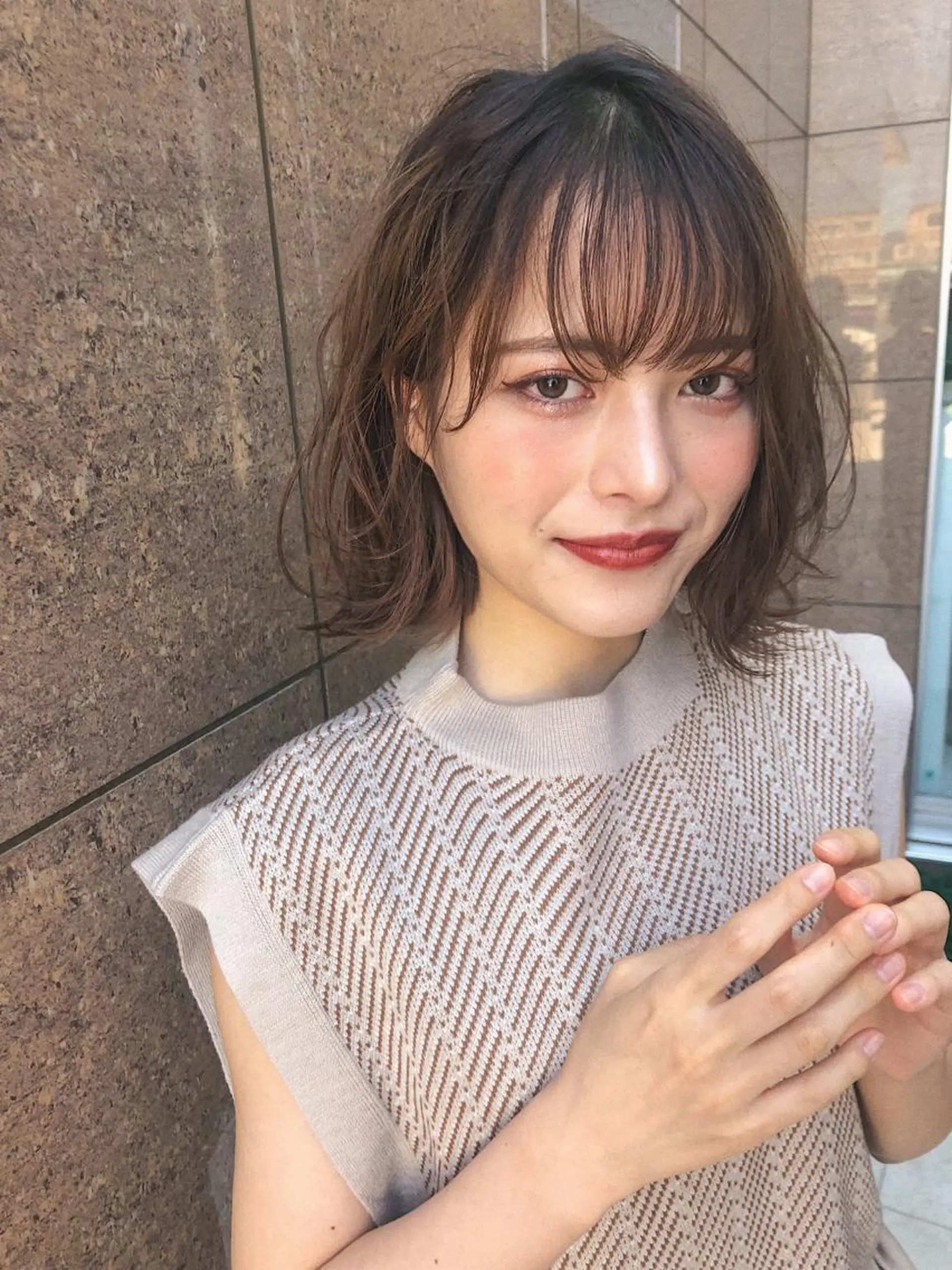 ミディアム 似合わせカット✂️ 稲垣亮平のヘアスタイル