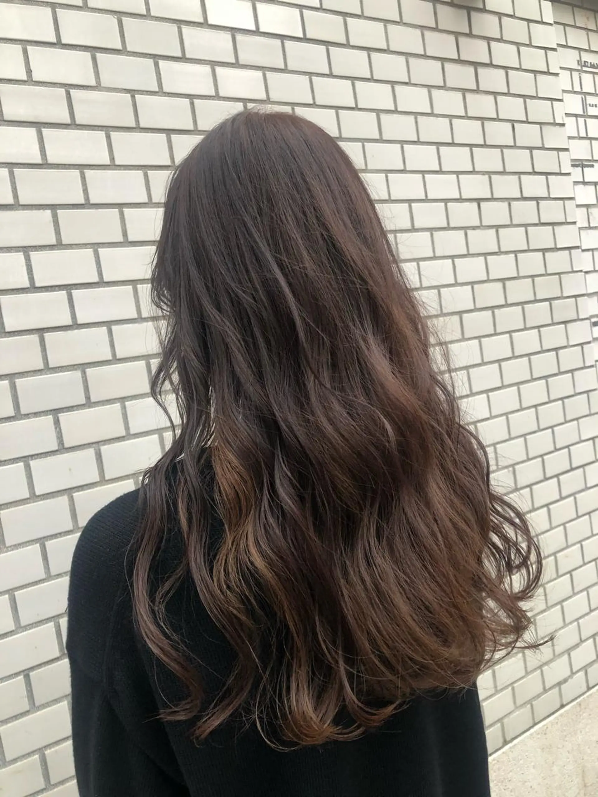 ロング カラー カット ヘアカラー 野上 綾香のヘアスタイル