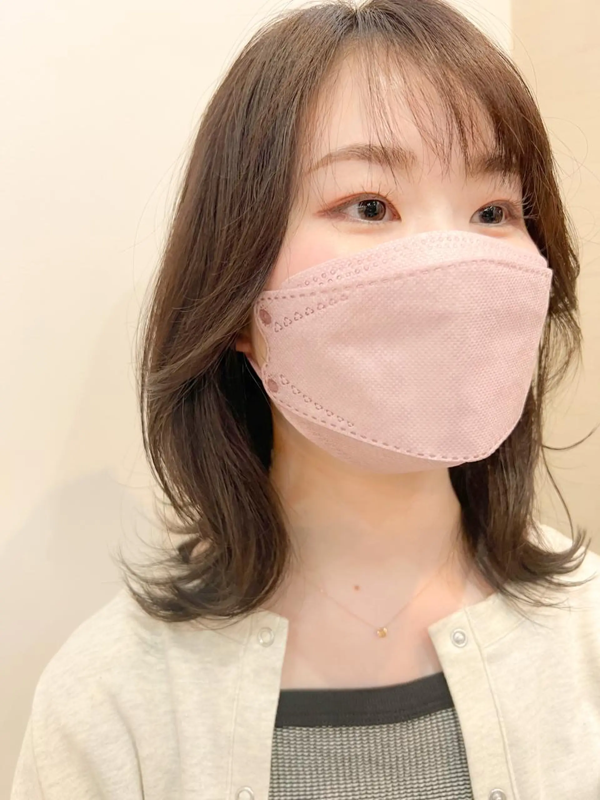 セミロング カラー くびれヘア 韓国風ヘア メンズカット曲がる 縮毛矯正佐々木タクマのヘアスタイル