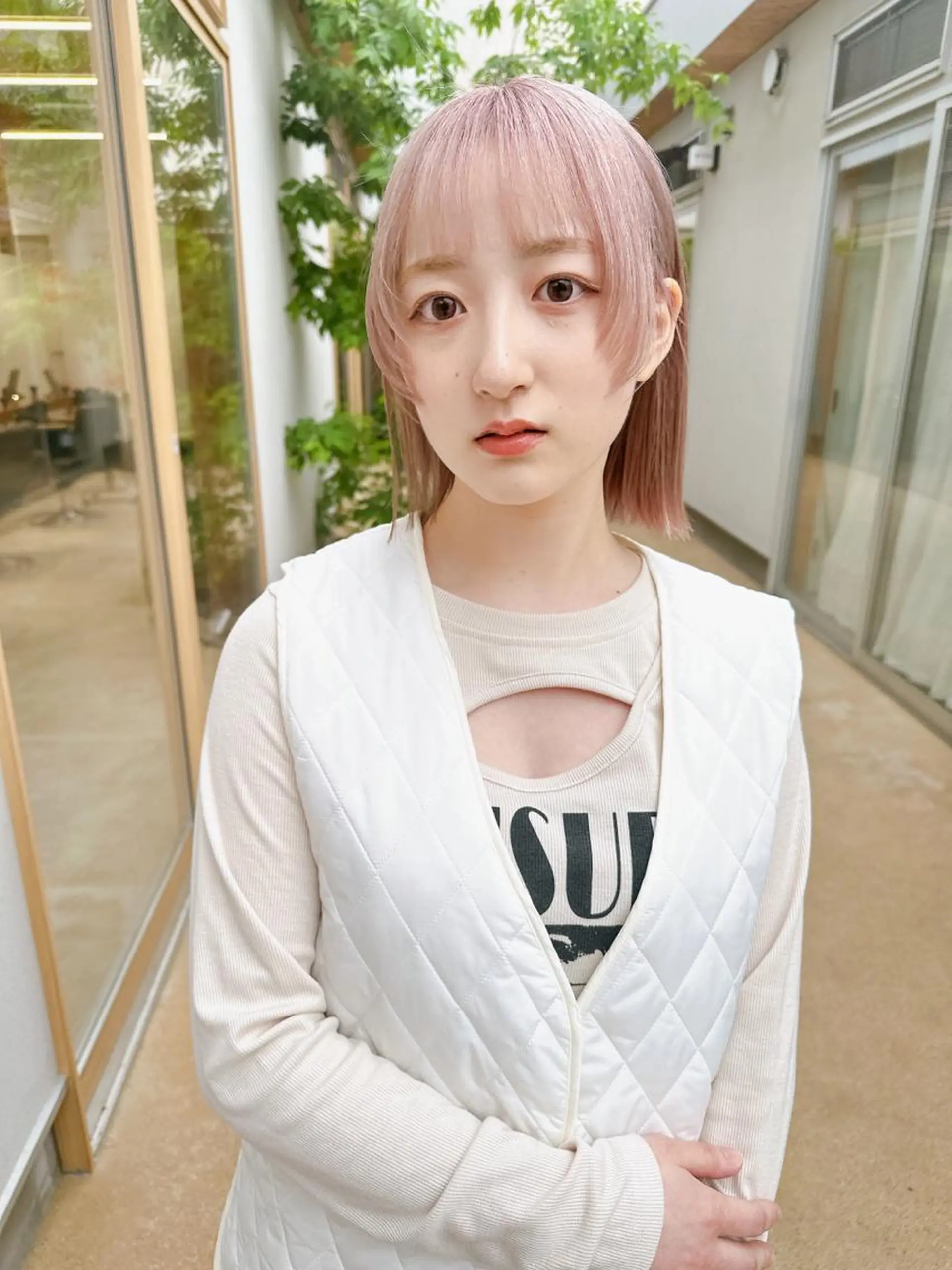 ミディアム カラー 中山 まどかのヘアスタイル