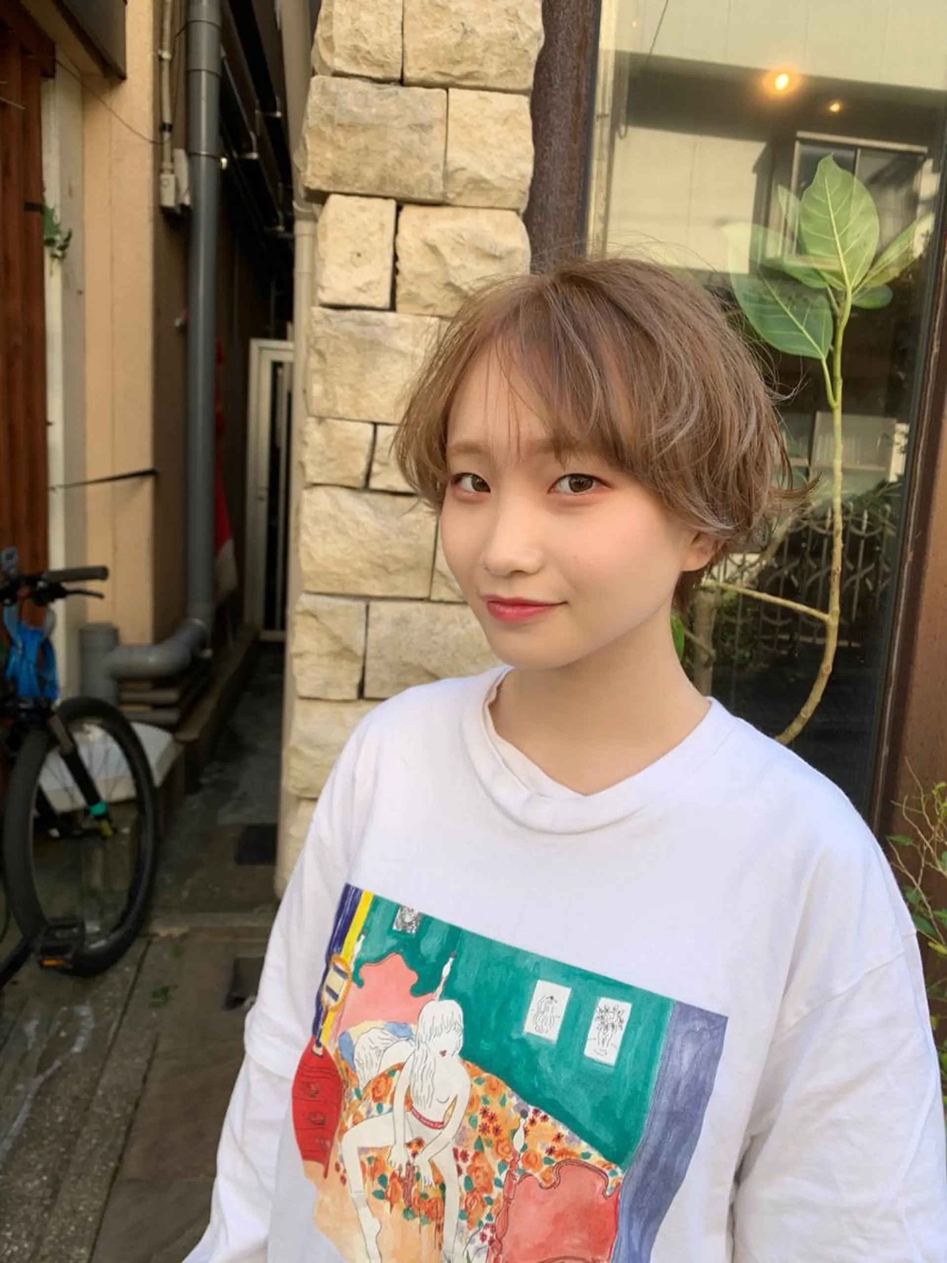 ショート カラー パーマ ショートヘア ヘアカラー トリートメント Libre×Reco所属・Libre 西野圭一のヘアスタイル