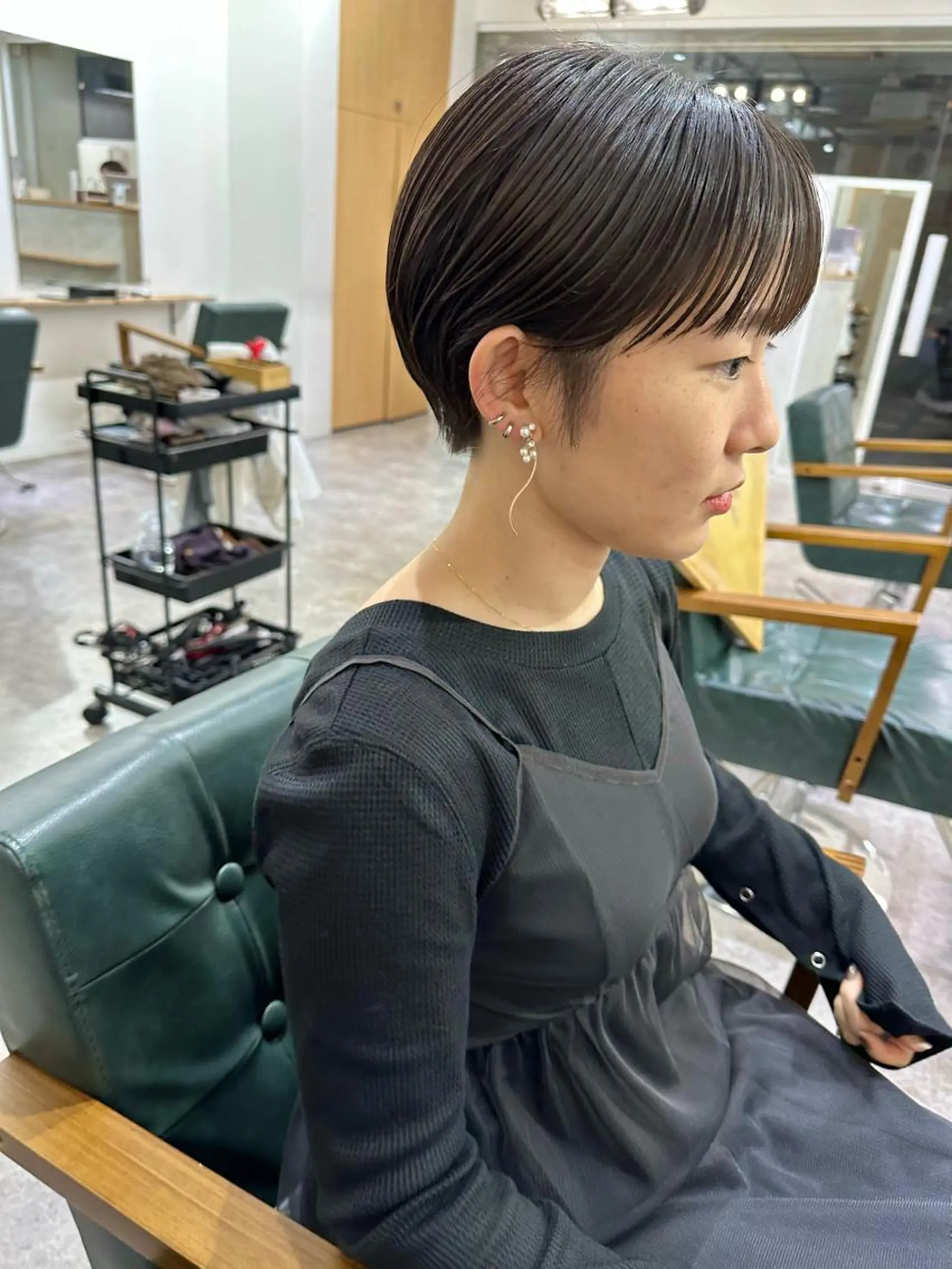 ショート カラー ショートヘア カット ヘアカラー トリートメント パーマ/透明感カラー /ボブ/吉田一生のヘアスタイル