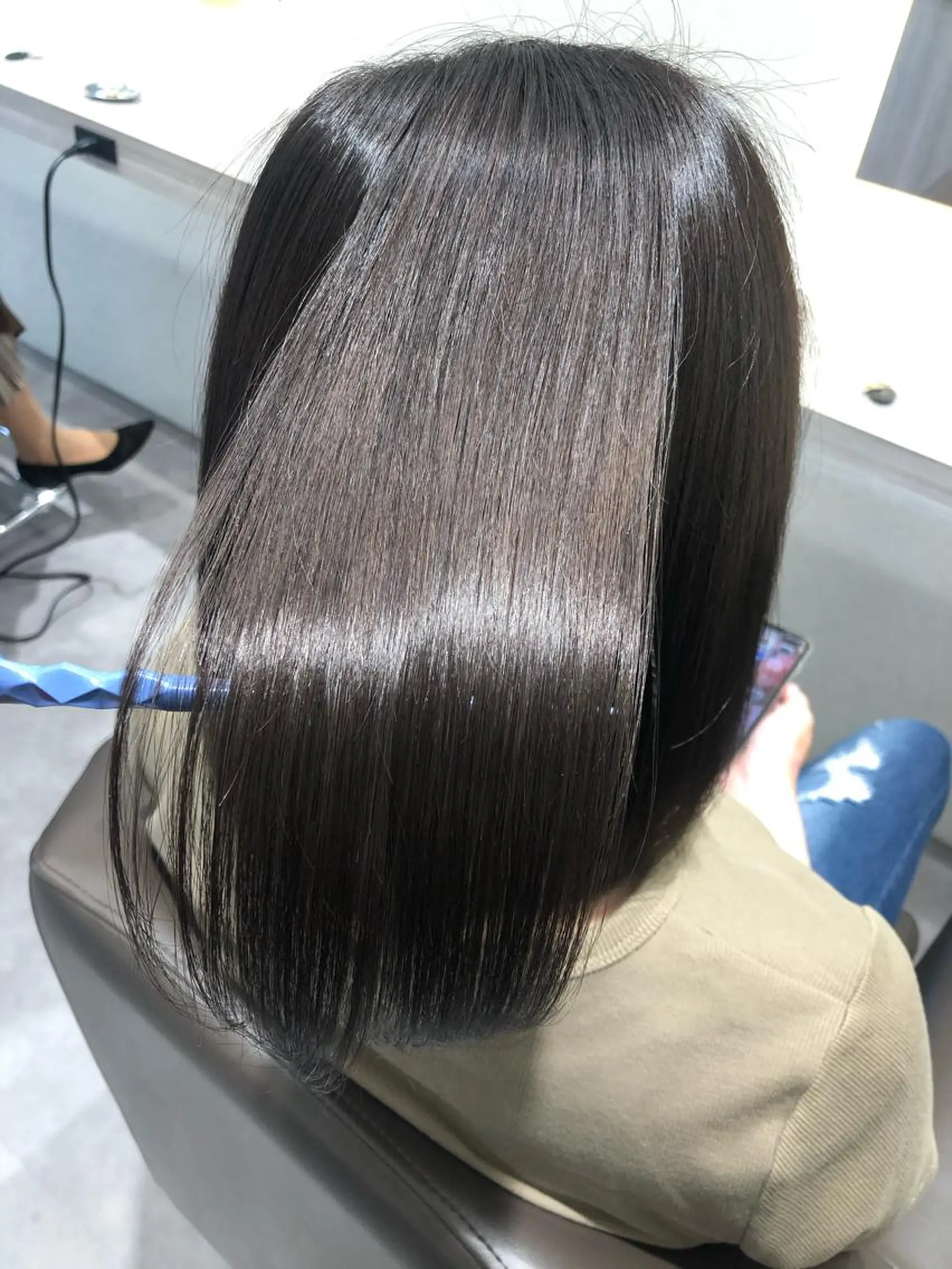 セミロング ムトウセイマ/ 縮毛矯正/ブリーチのヘアスタイル