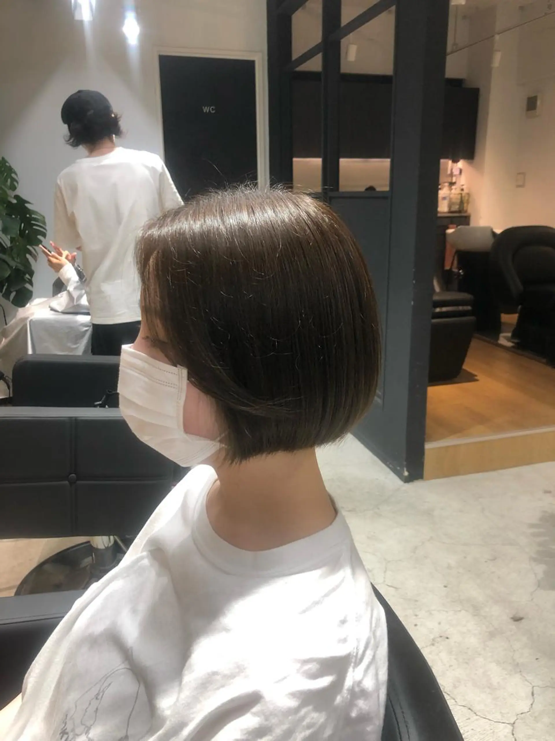 ショート カラー デザインカラー インナーカラー ボブ 顔まわりレイヤー 髪質改善 カット ヘアカラー トリートメント ✨髪質改善ストレート ×ミニボブ✨萩原　翼のヘアスタイル