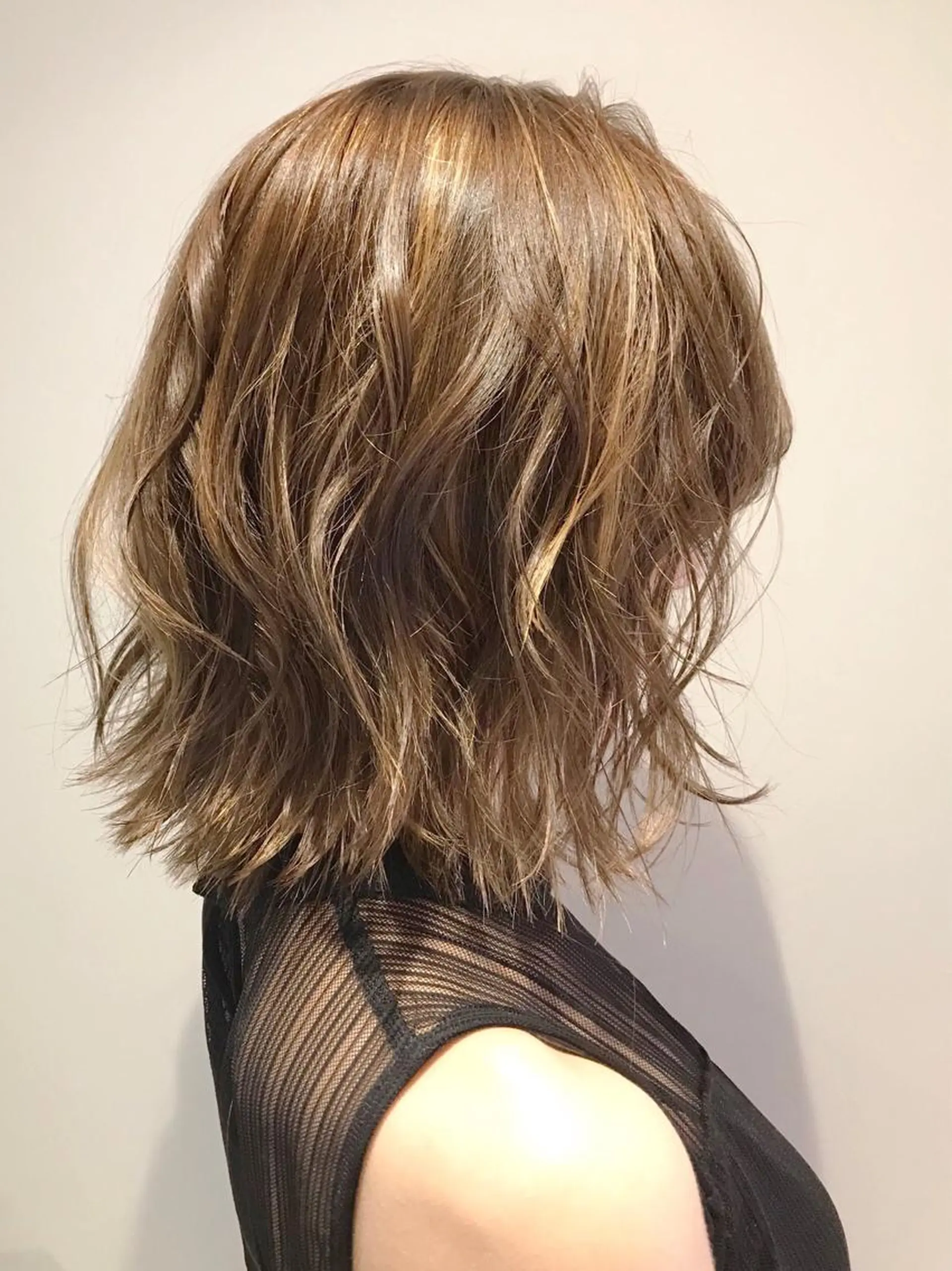 ミディアム カラー 髪質改善/縮毛矯正/ ボブ/店長/槌矢圭悟のヘアスタイル