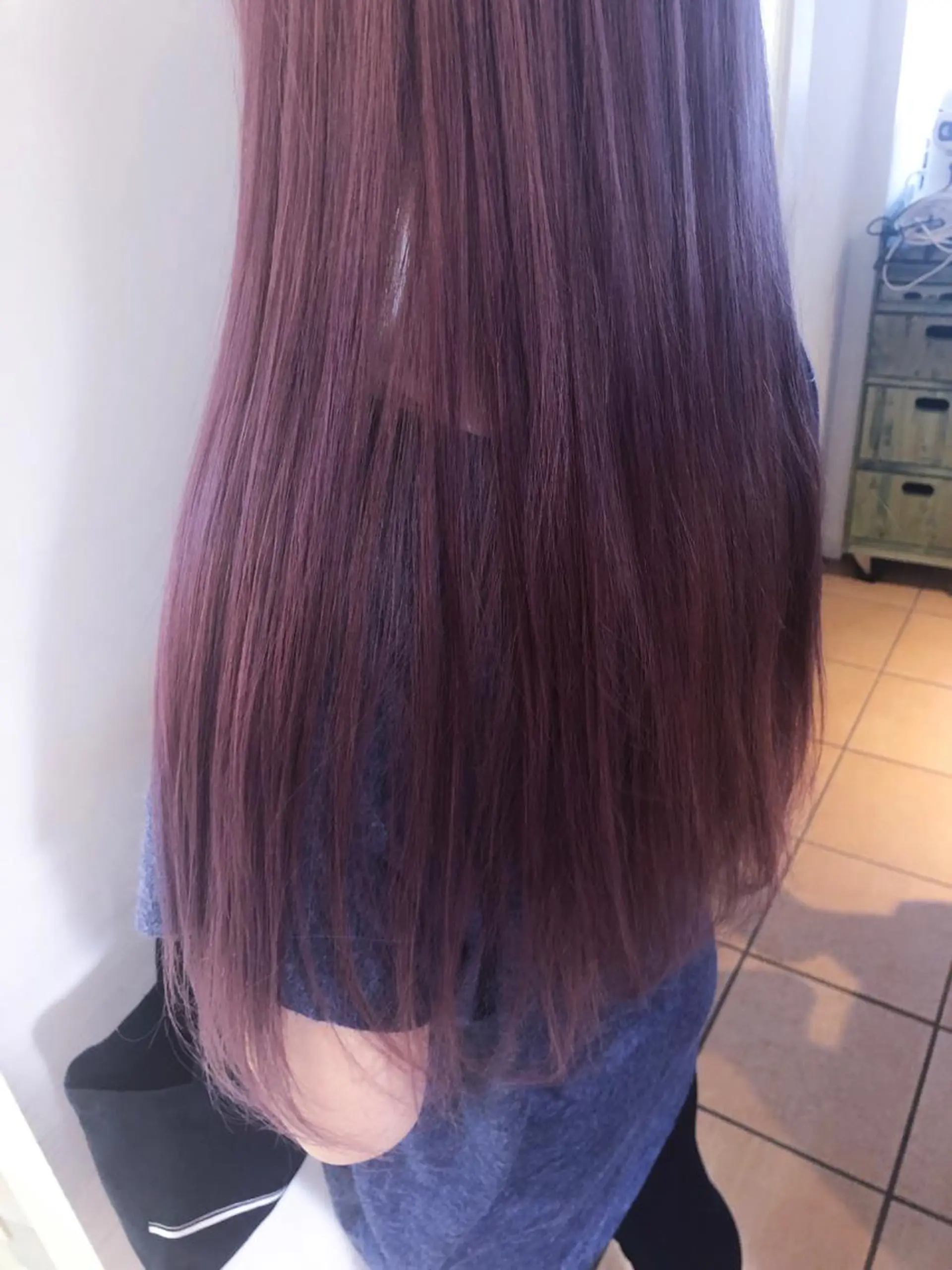 ロング カラー ピンクカラー ヘアカラー トリートメント 韓国hair ·͜· watanabeのヘアスタイル