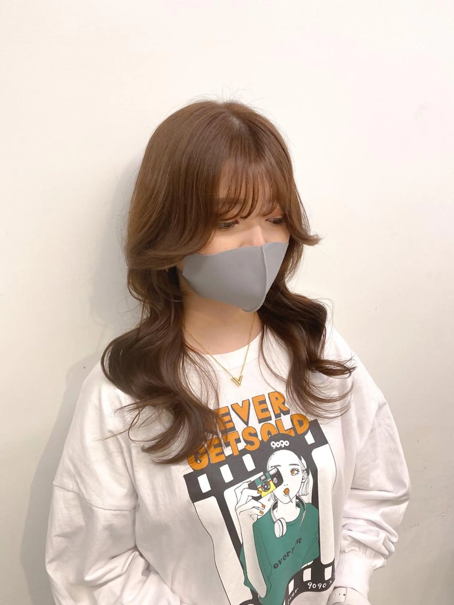 ミディアム カラー ヘアアレンジ ベージュカラー おくれ毛 ARiA by ECLART所属・💖韓国ヘアの匠 💖TAKUMI💖のヘアスタイル