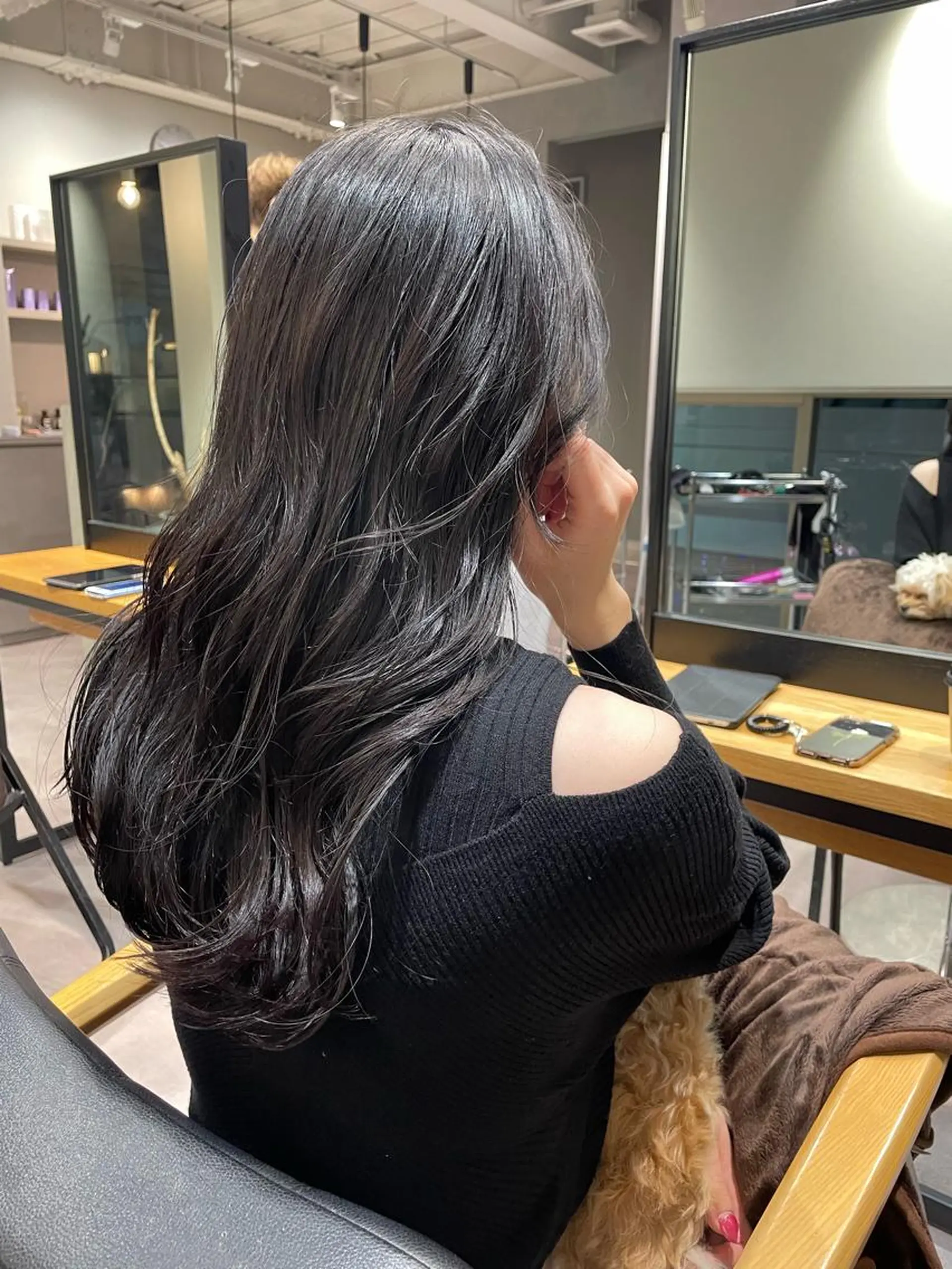 ロング アッシュ 韓国風カラー ボブ 髪質改善 韓国風ヘア カット ヘアカラー トリートメント 韓国風/オシャレ /縮毛矯正/滝口琴未のヘアスタイル