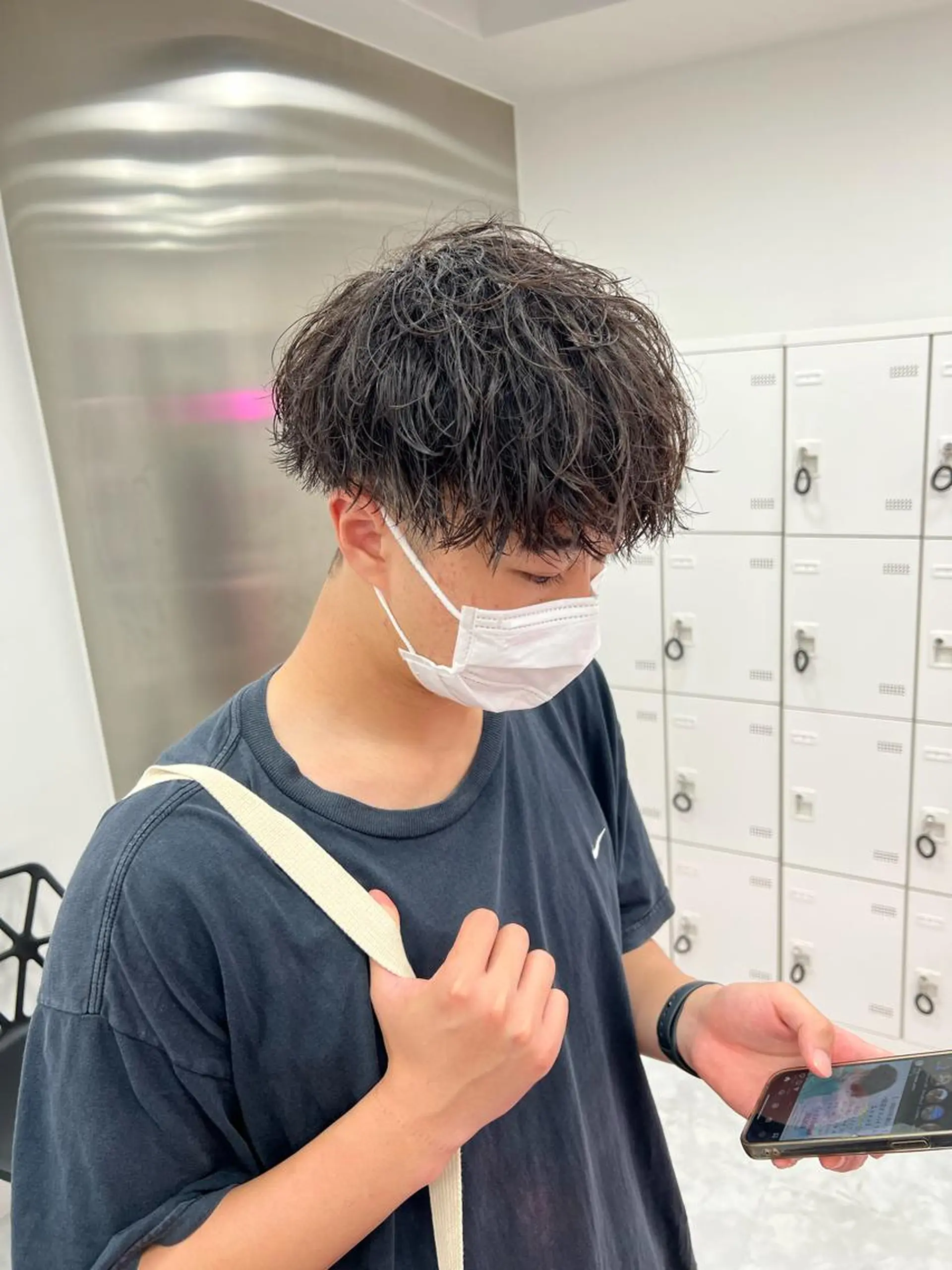 ショート カラー パーマ メンズ メンズパーマ特化 TAIGAのヘアスタイル