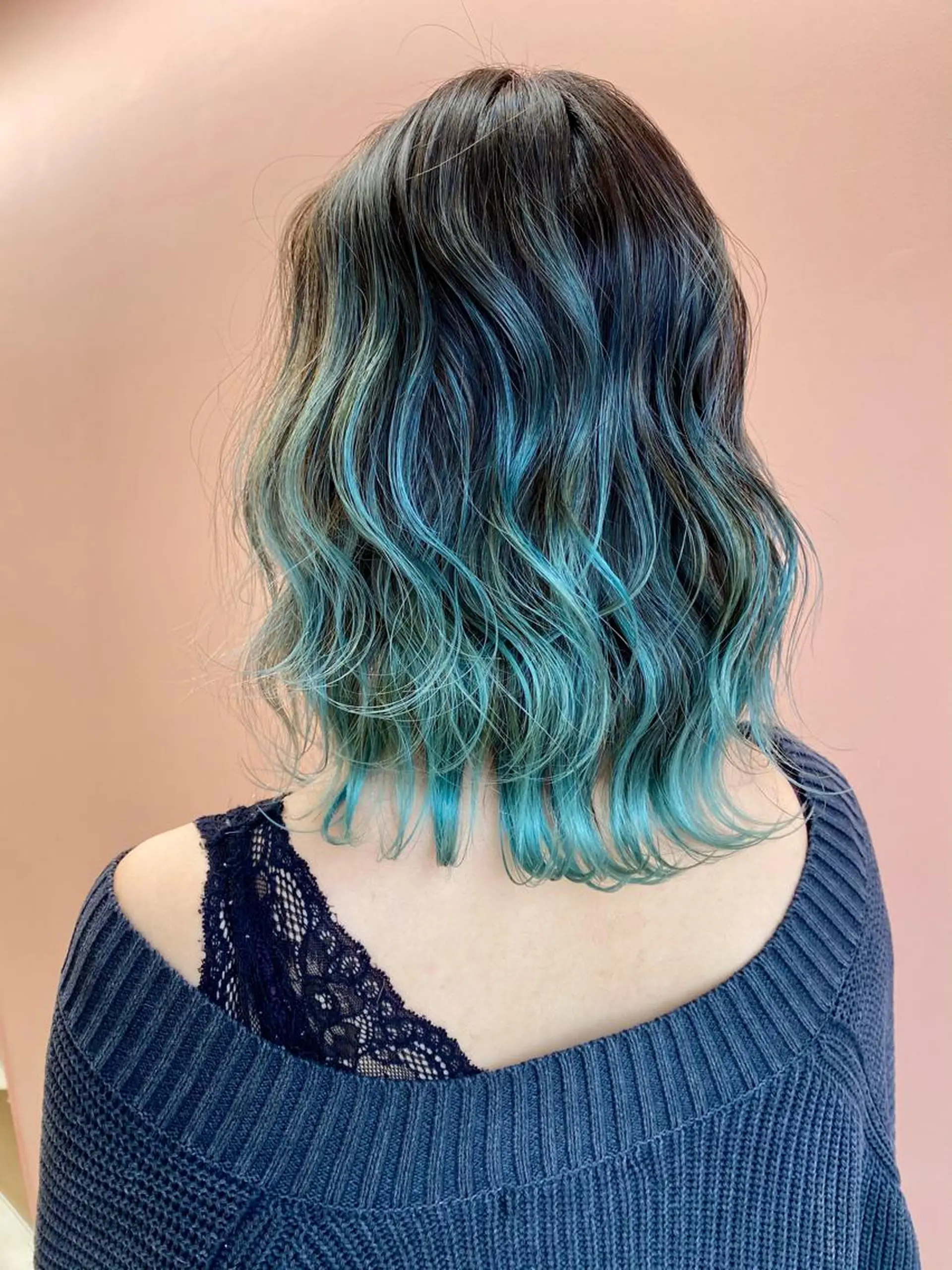 セミロング カラー バレイヤージュ ブリーチ ケアブリーチ ダブルカラー ハイライトカラー ヘアカラー トリートメント welring hair salonのヘアスタイル
