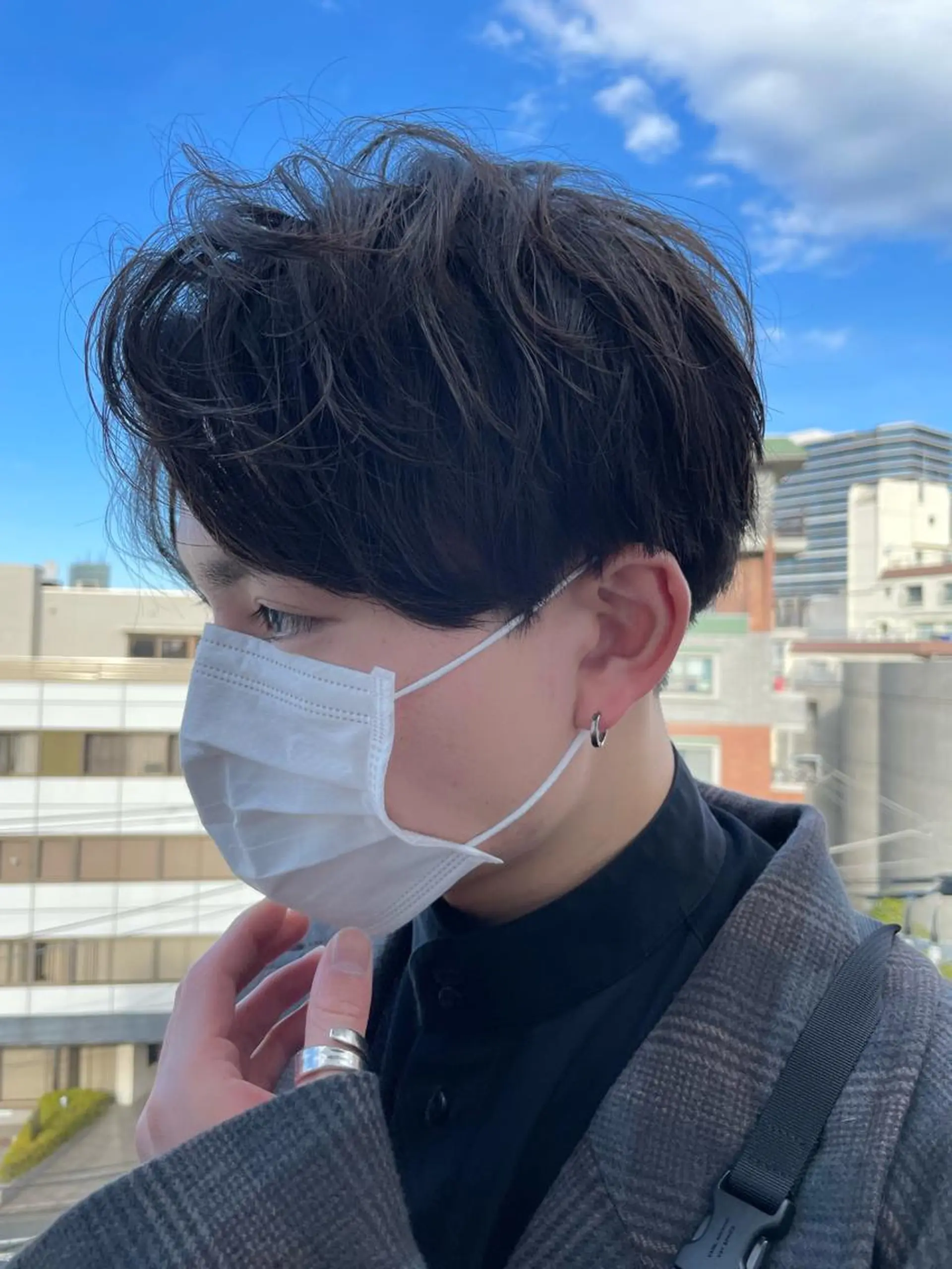 ミディアム パーマ メンズ アイブロウ ミディアムパーマ メンズパーマ カット 縮毛矯正 トリートメント ヘアセット メンズ特化🟡個室 口コミ高評価🟡三澤のヘアスタイル