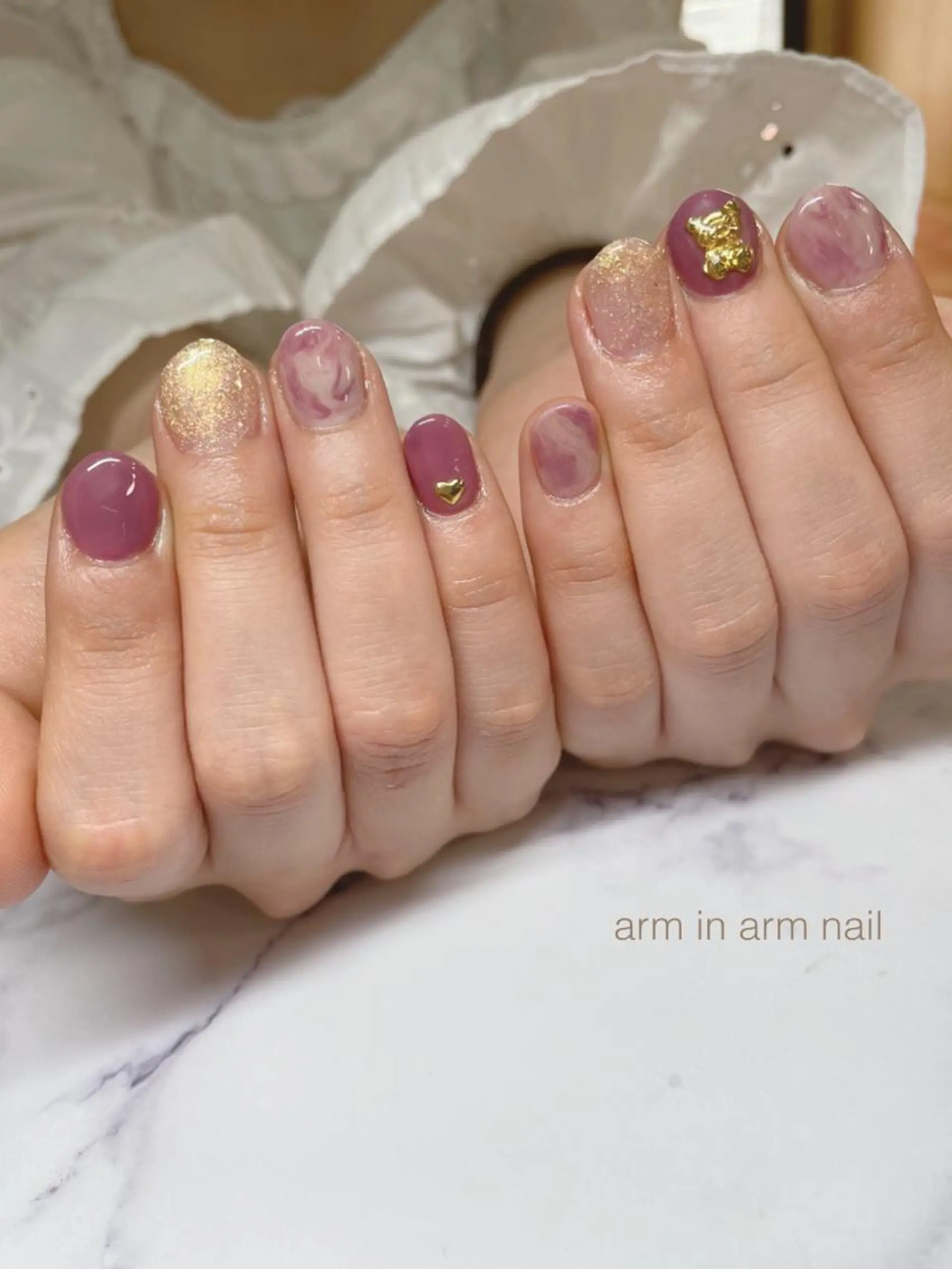 ネイル arm in arm ︎✿Yamamotoのマツエク・マツパデザイン