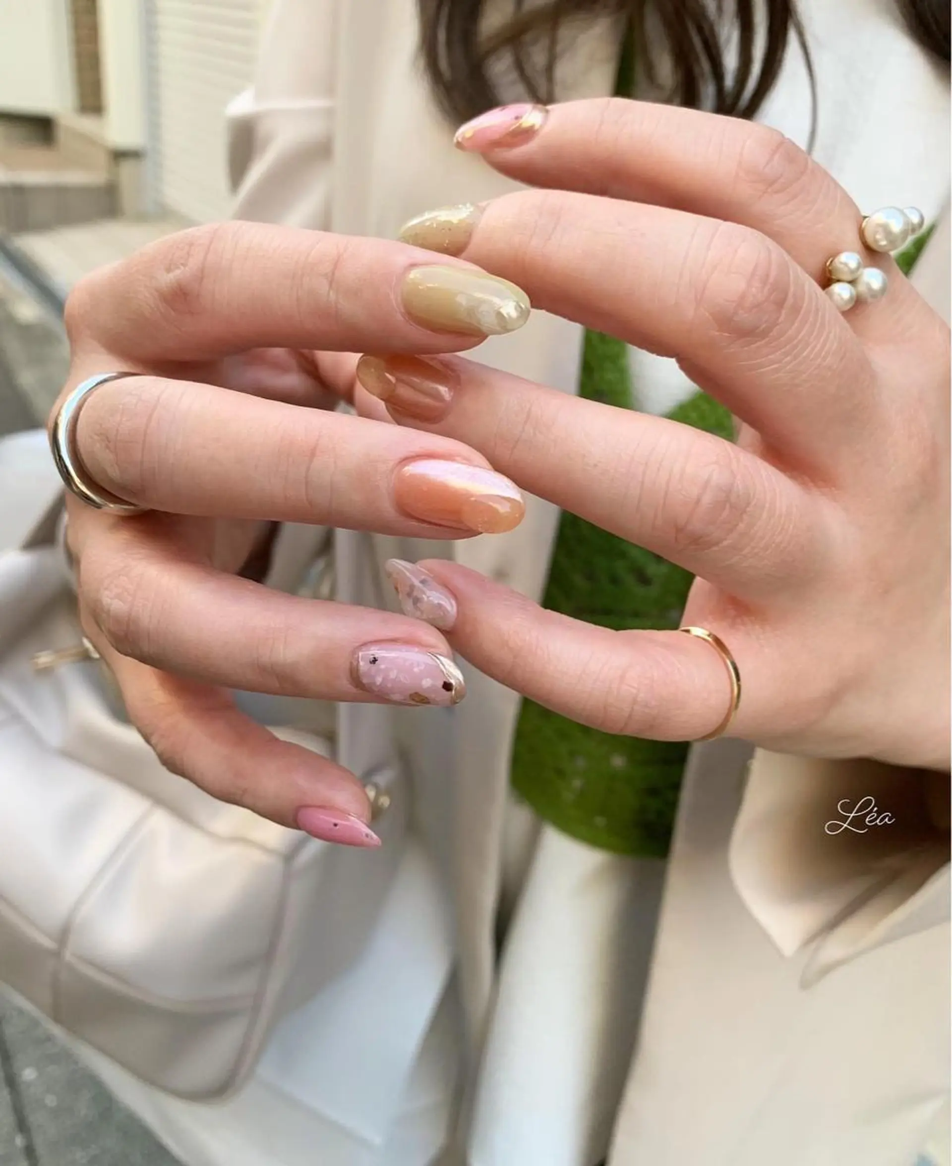 ネイル ジェルネイル 持ち込み パラジェル ソフトジェル Léa nailのネイルデザイン