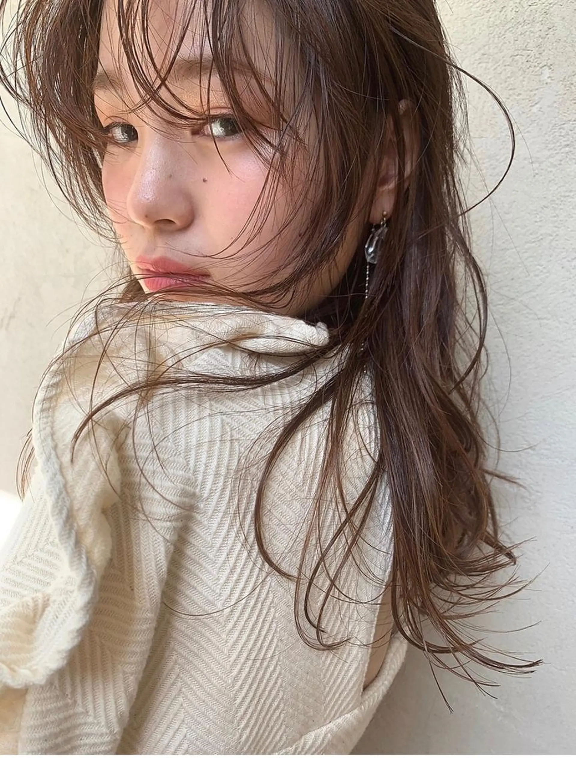 ミディアム パーマ カット ヘアカラー grand juteのヘアスタイル