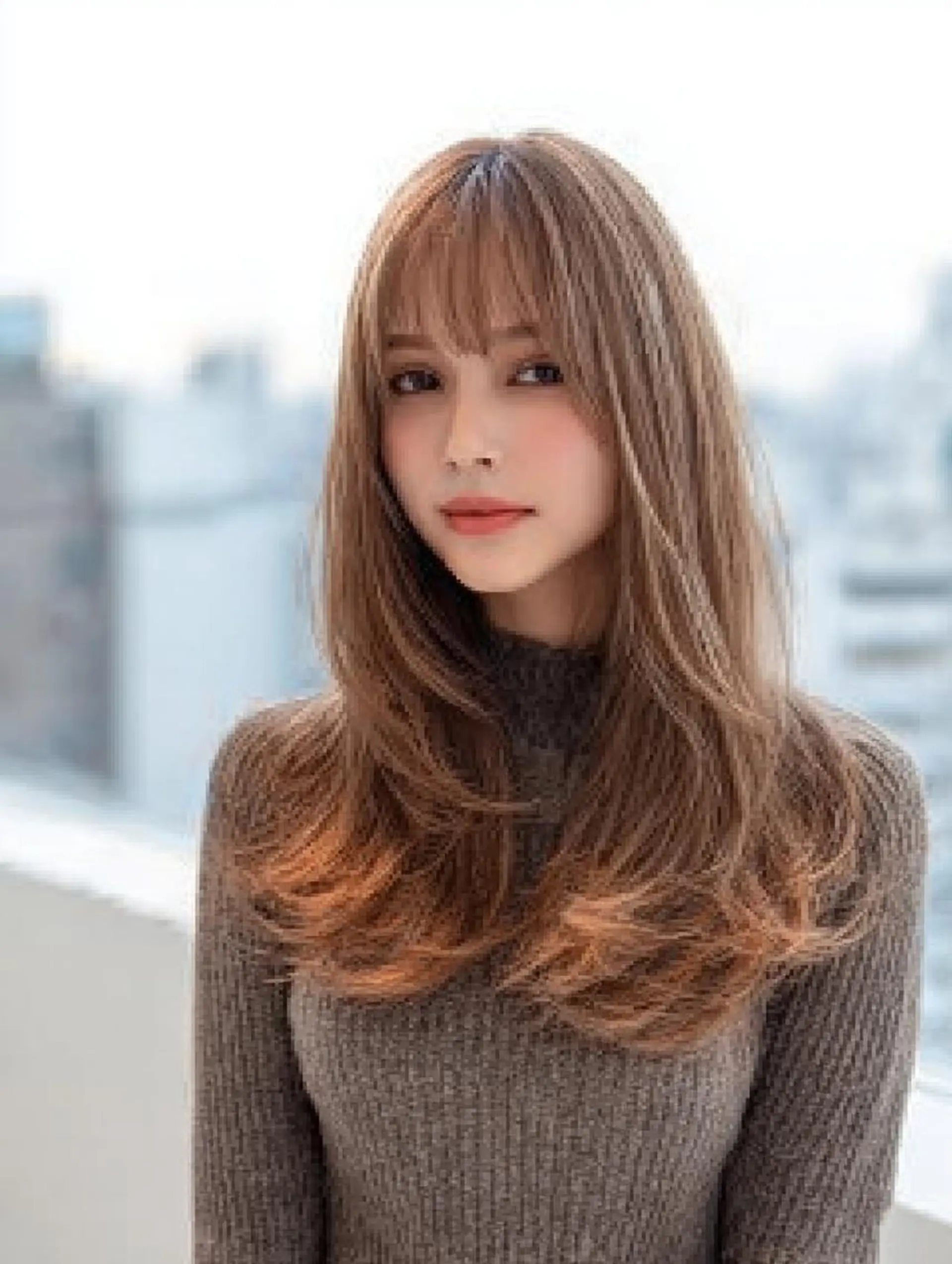 セミロング ハッシュカット 髪質改善 レイヤーカット 縮毛矯正 トリートメント カット ヘアカラー トリートメント 生艶髪＆レイヤー🔔 渋谷お薦めNo.1✨のヘアスタイル