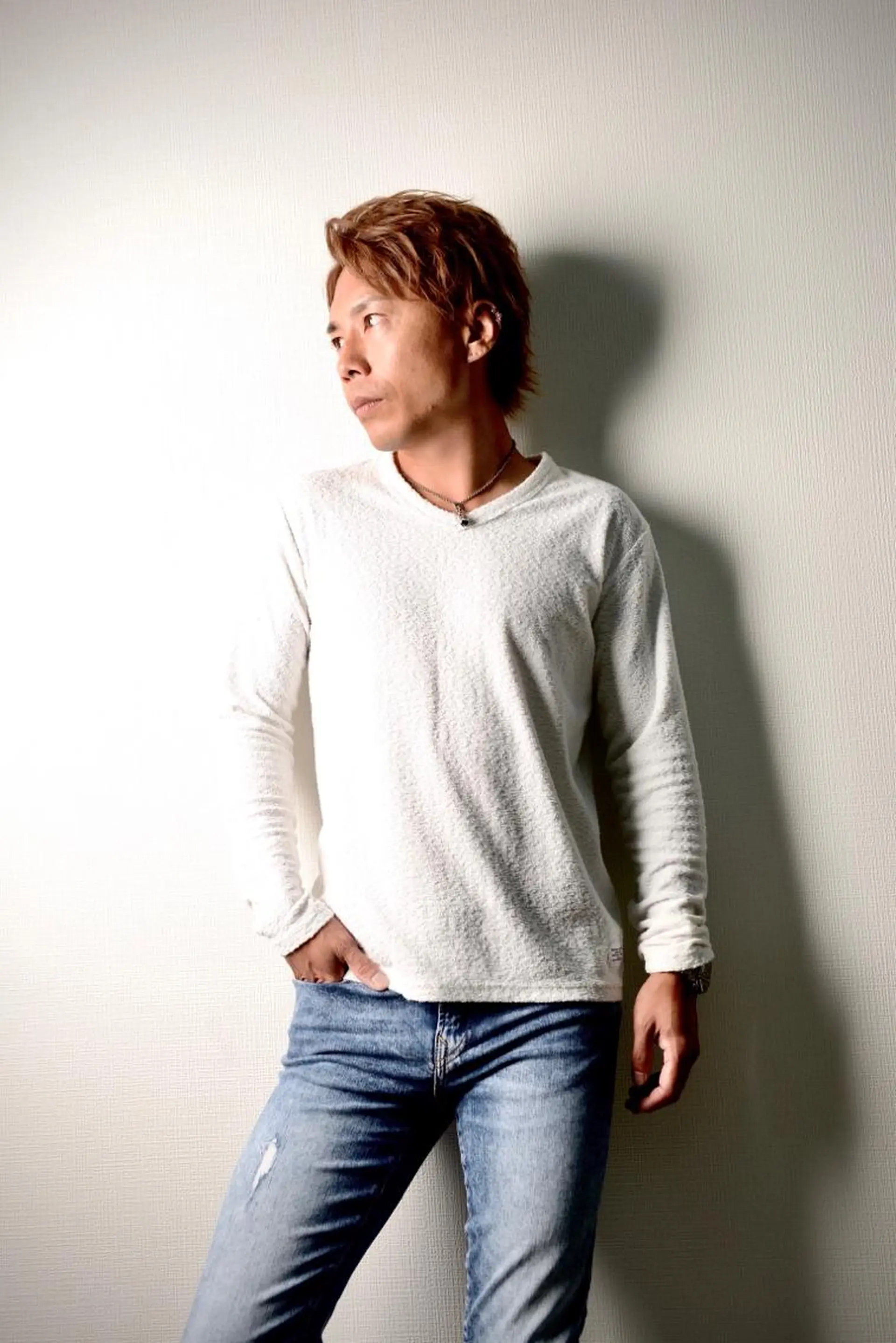 ミディアム メンズ カット ヘアカラー パーマPrivate SalonNoa名駅のヘアスタイル