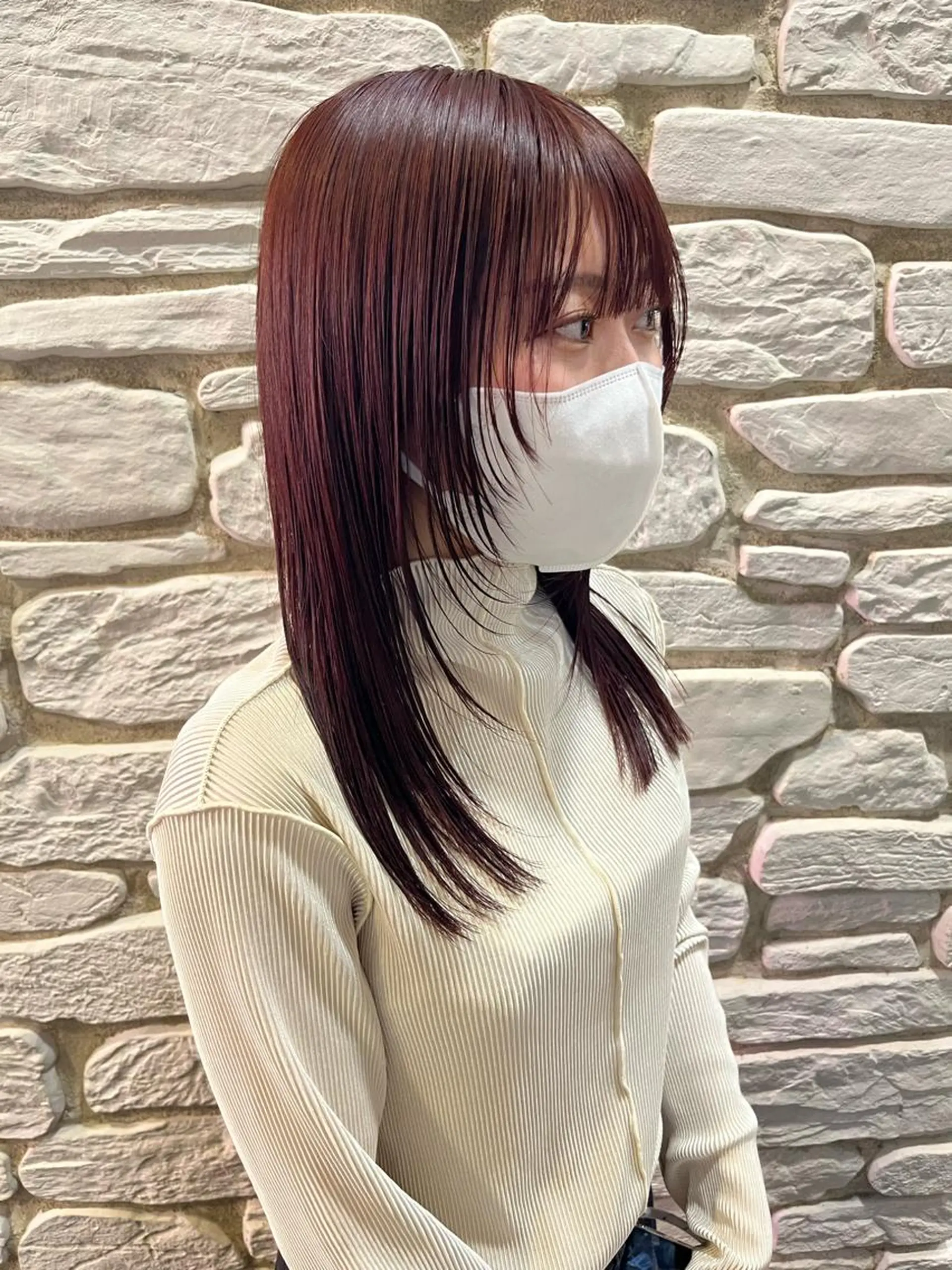 セミロング カラー ヘアアレンジ レイヤーカット カット ヘアカラー トリートメント 溝口 ひなこのマツエク・マツパデザイン