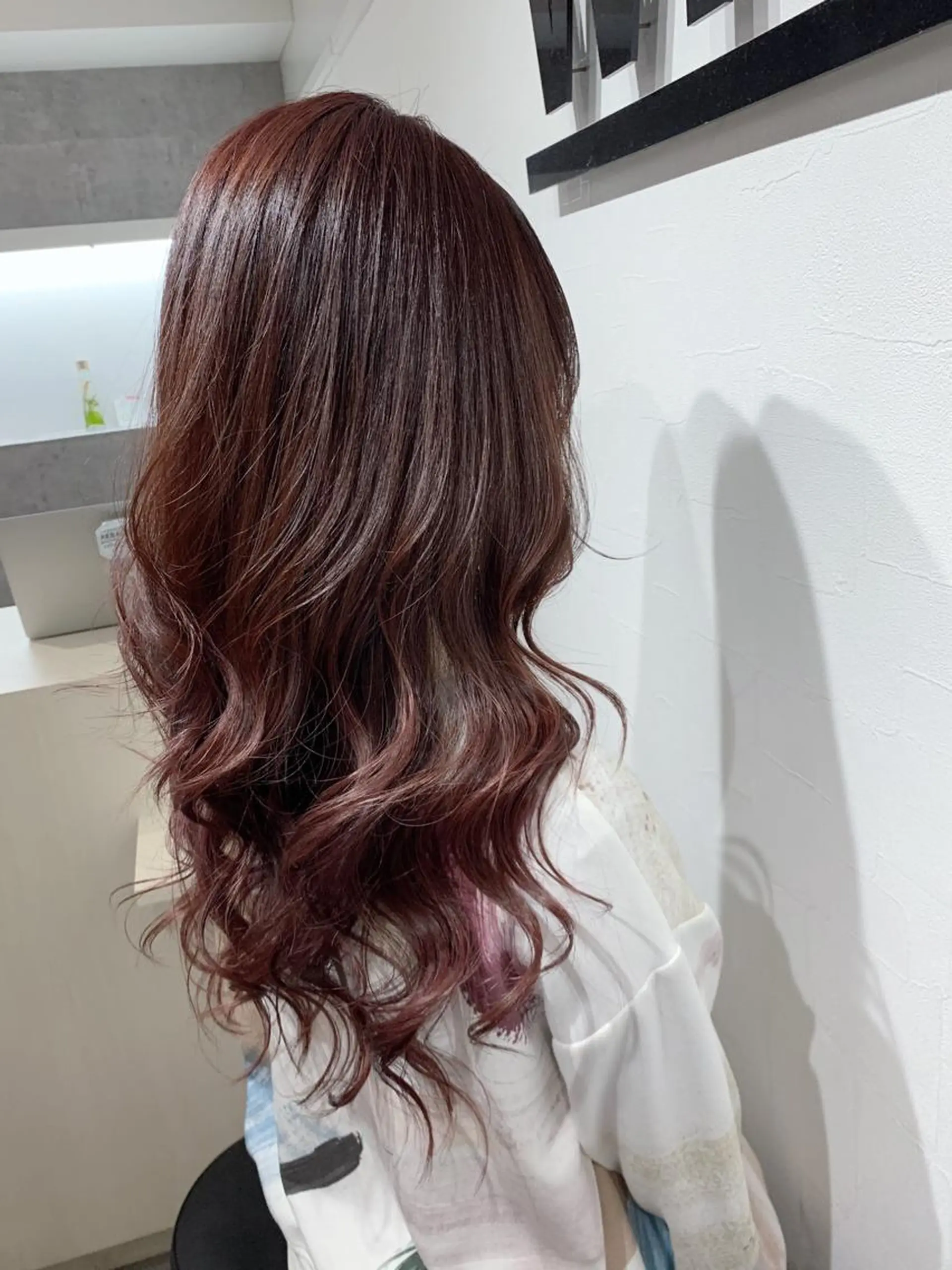 ロング カラー ブラウンカラー ピンクカラー ピンクブラウン _WHITE 天神店 YUMEKA🐻のヘアスタイル