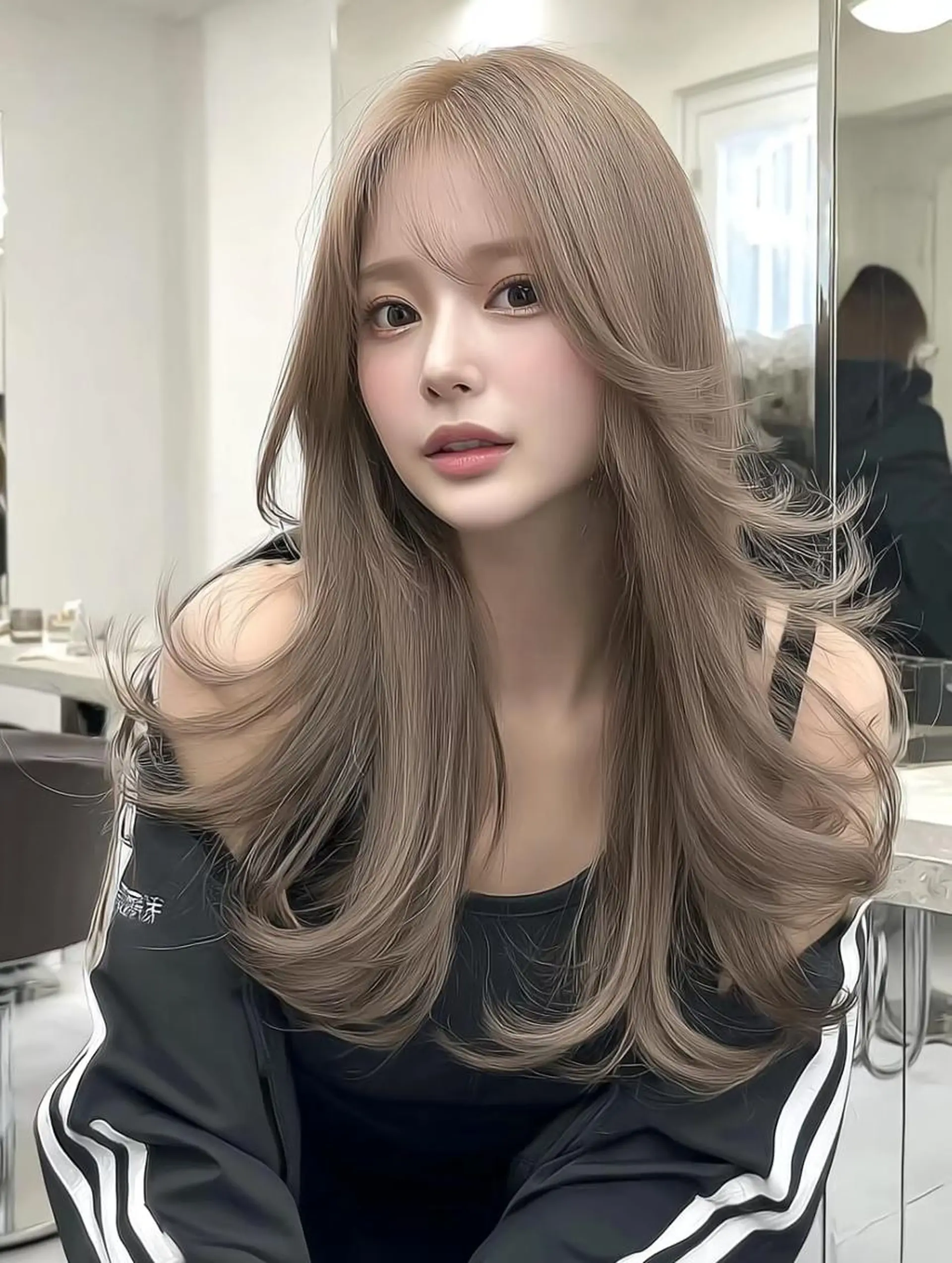 ロング カット ヘアカラー 酸性ストレート/ 髪質改善/イソヤトモのヘアスタイル