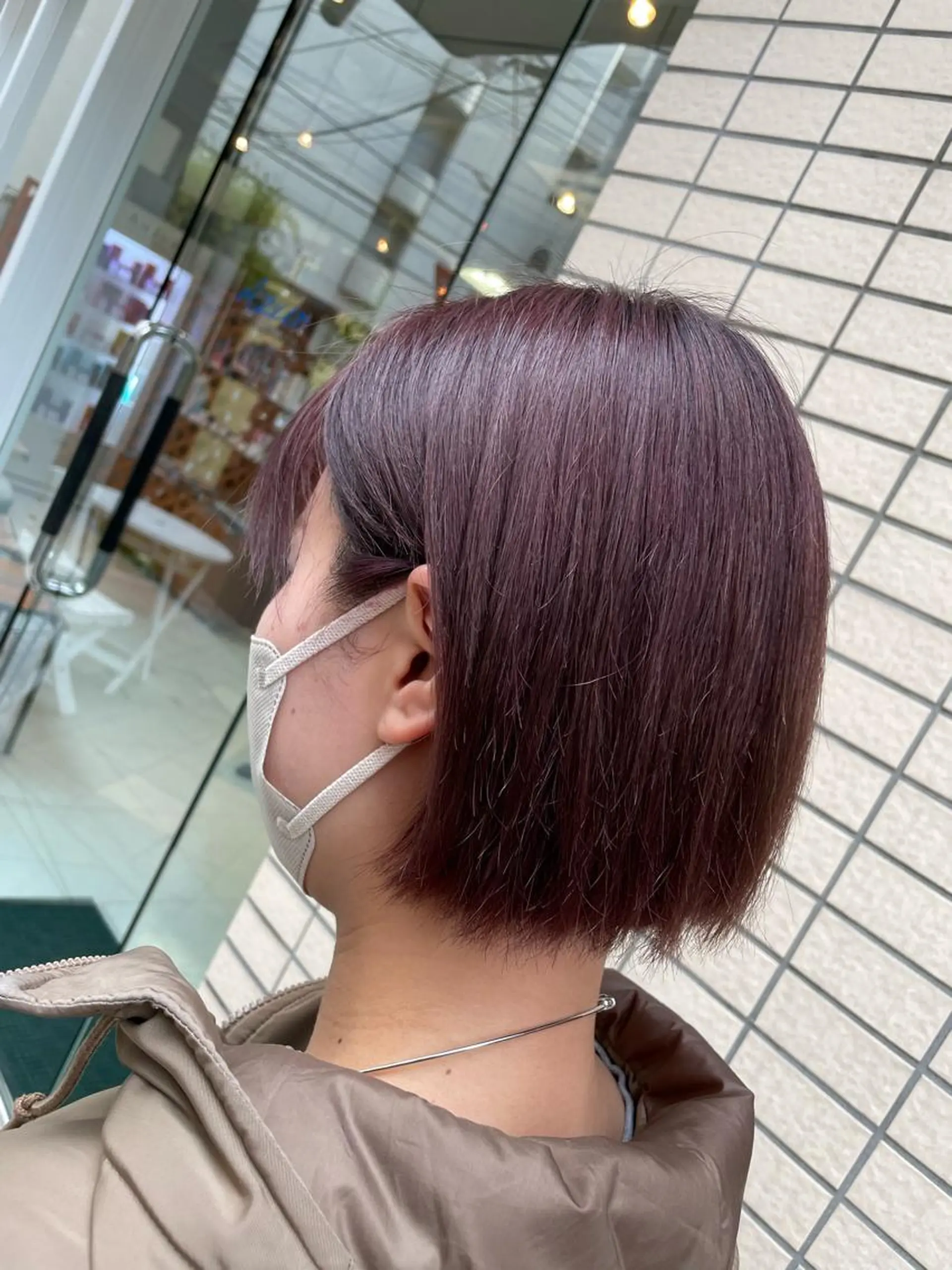 ショート カラー ピンクカラー ピンクパープル パープルカラー 藤田 聖矢のヘアスタイル