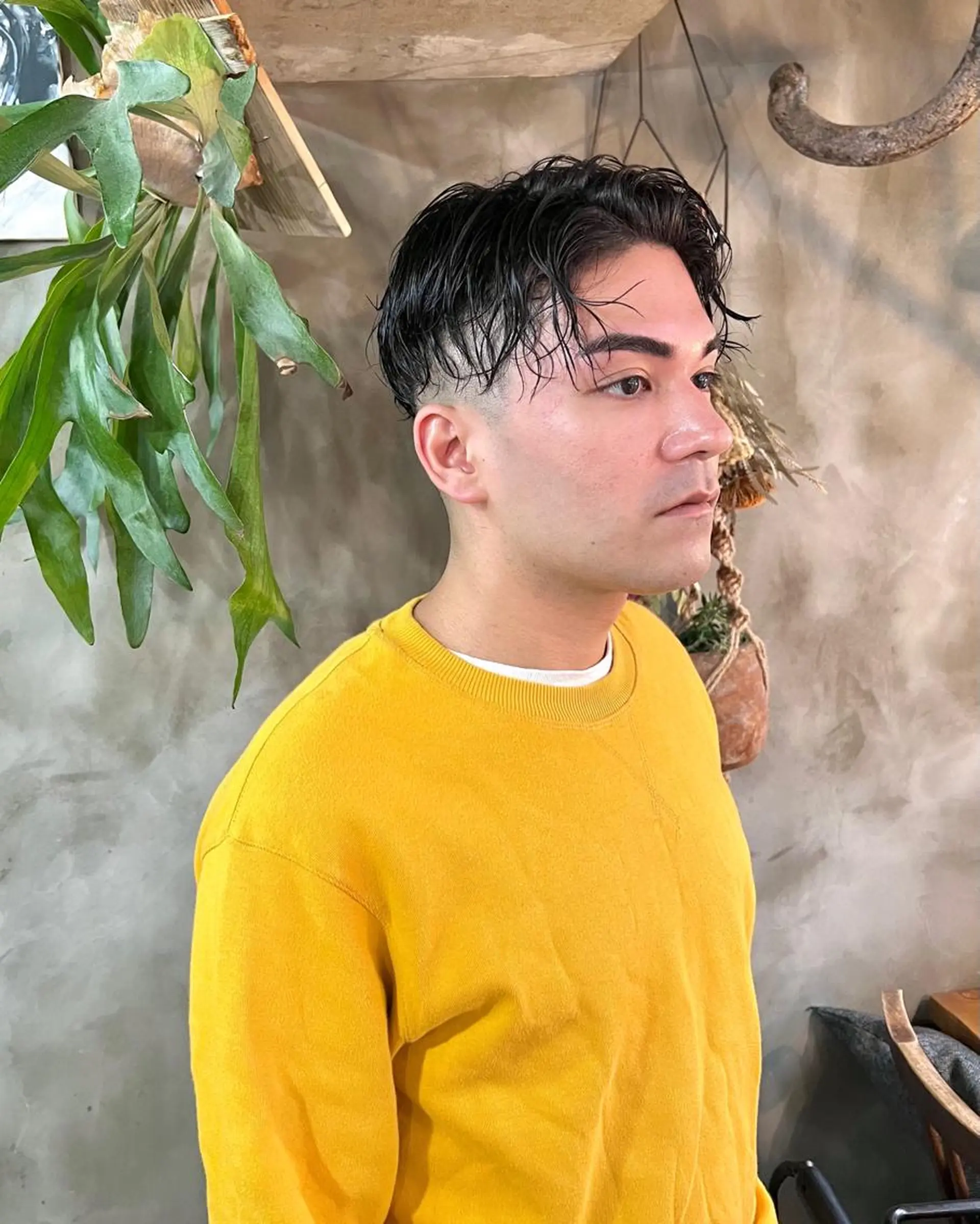 パーマ メンズ カット パーマ 木村陸弥 似合わせ 透明感カラー🌿のヘアスタイル