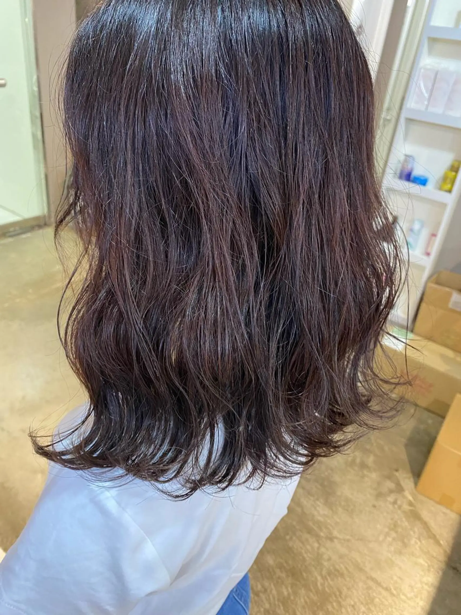ミディアム カラー ヘアアレンジ メンズ キッズ ネイル マツエク・マツパ GO TODAY SHAiRE SALON所属・透明感カラー🤎 ゆりのヘアスタイル