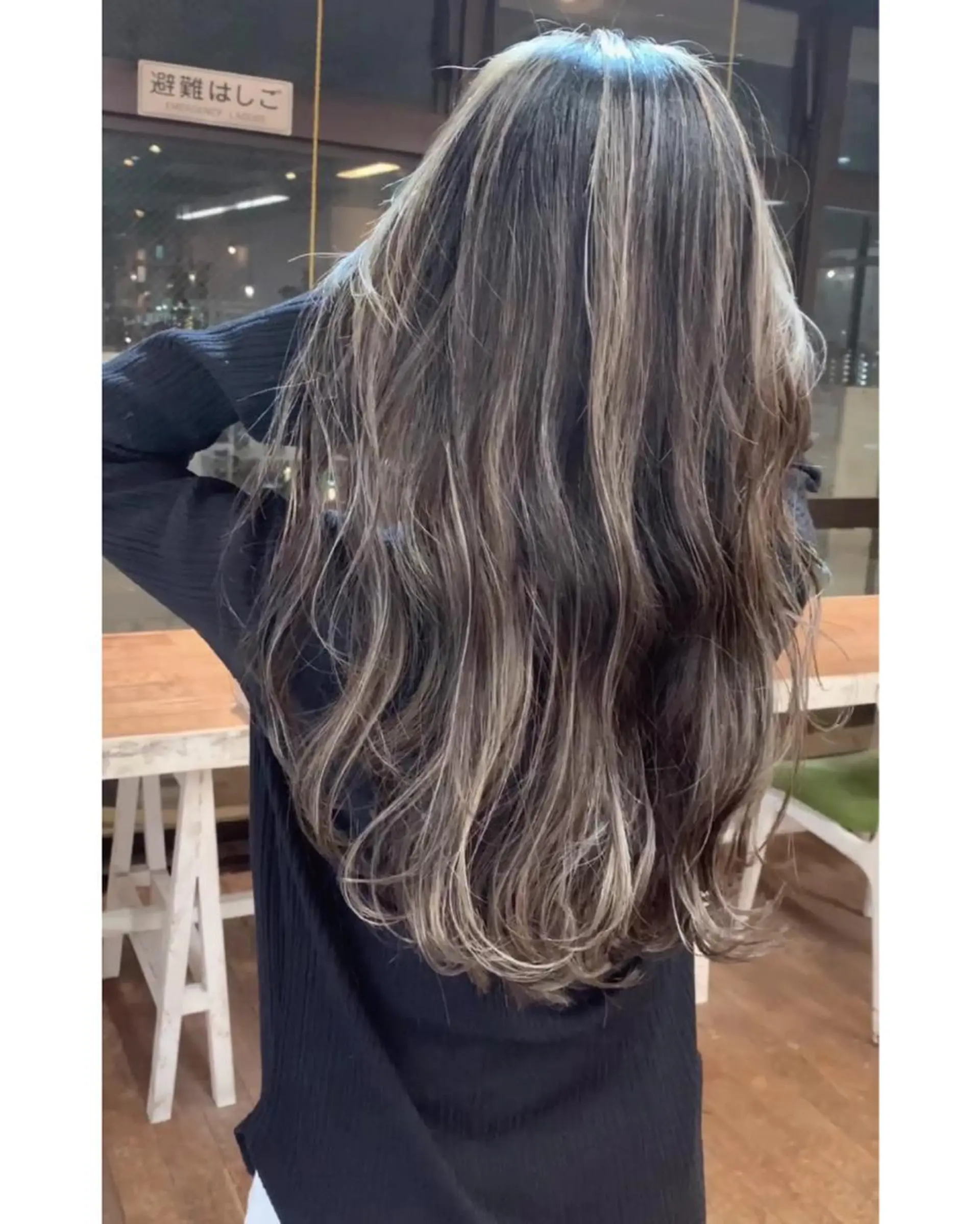 カラー バレイヤージュ ミストバング  フェイスフレーミング ハイライトカラー 石井辰功也 フリーランス美容師のヘアスタイル