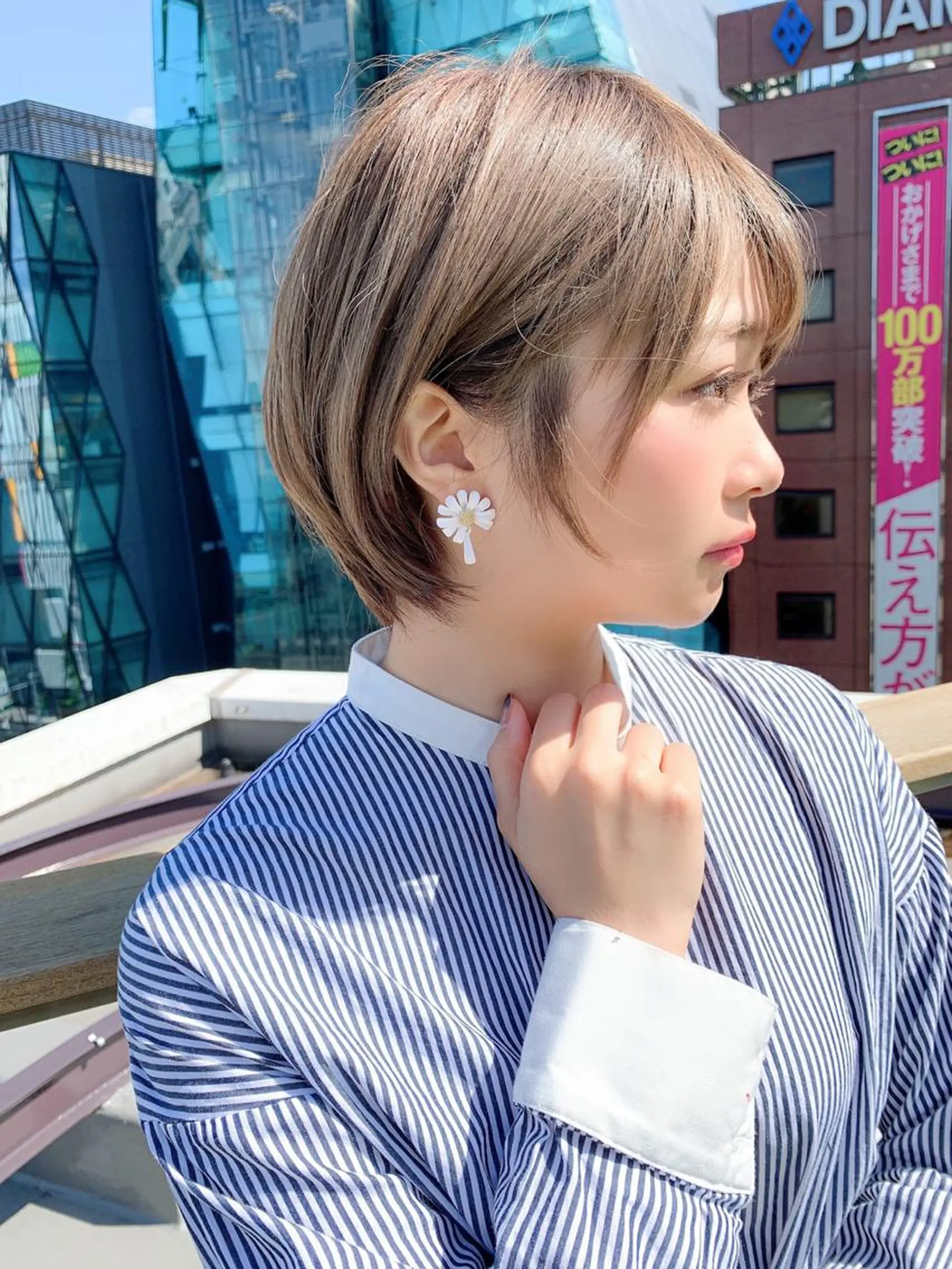 ショート カラー ショートヘア 大人かわいい💍🤍 ボブ/ショートボブのヘアスタイル