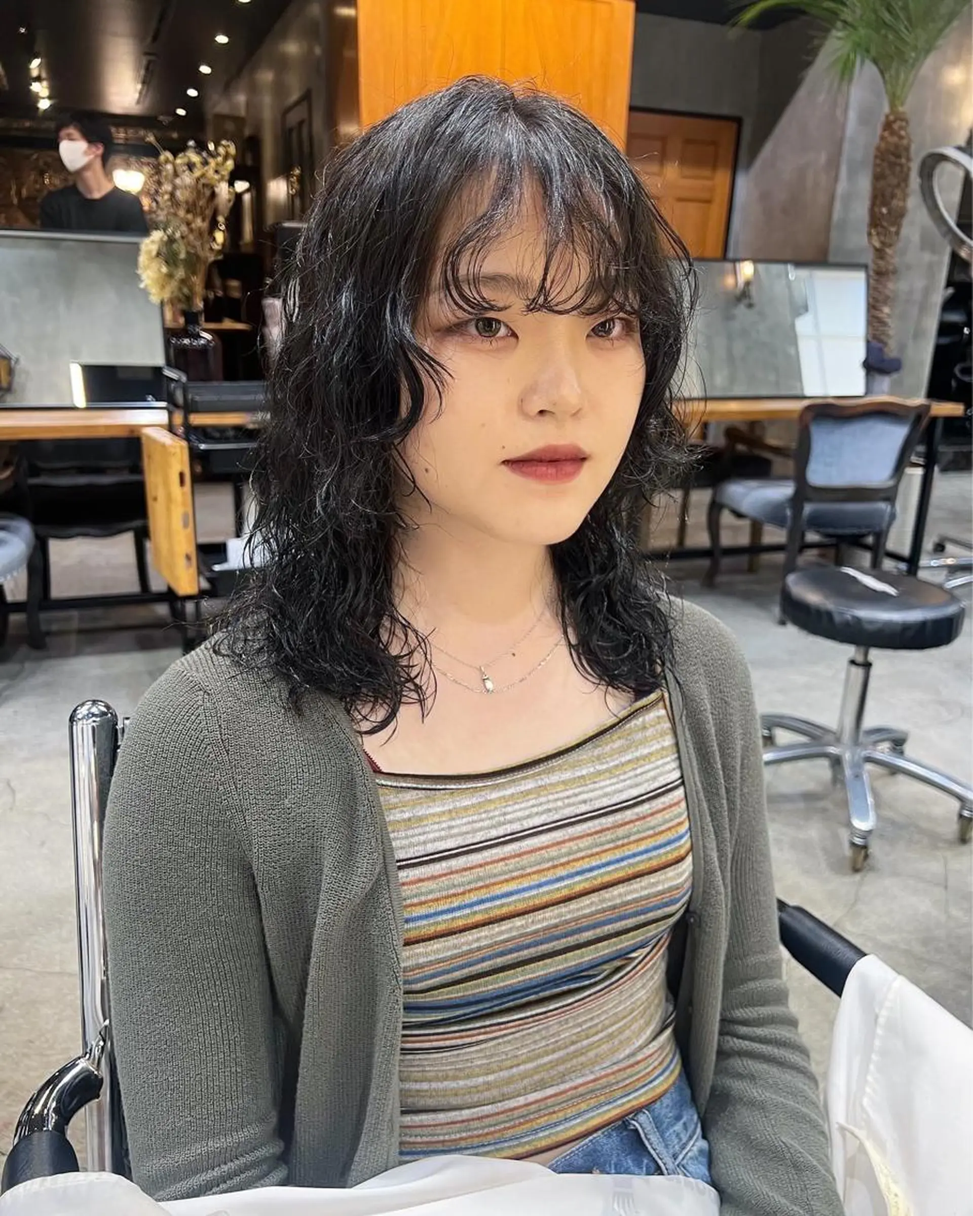 セミロング パーマ 圧倒的デザイン力 店長🎨RENAのヘアスタイル