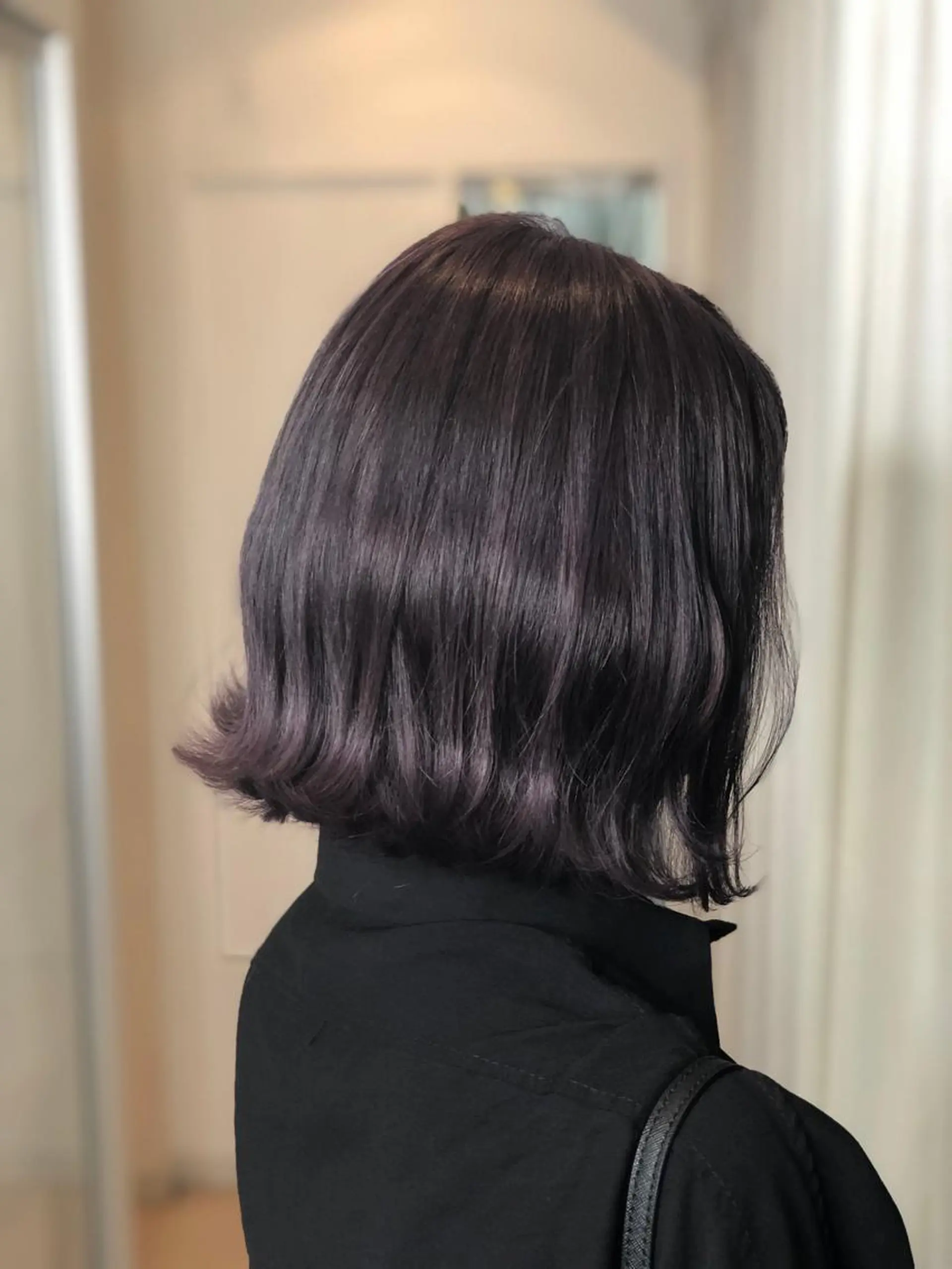 ミディアム カラー アッシュ ラベンダーカラー ラベンダーアッシュ ボブ 韓国カラーエクステ 👑代表渡部雅己👑のヘアスタイル