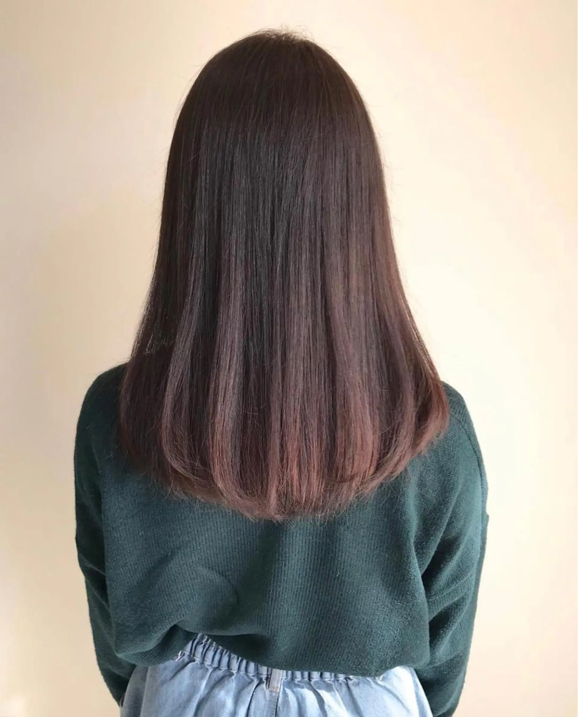 セミロング カラー ヘアアレンジ アッシュ ピンクカラー ピンクアッシュ 福壽 優奈のヘアスタイル