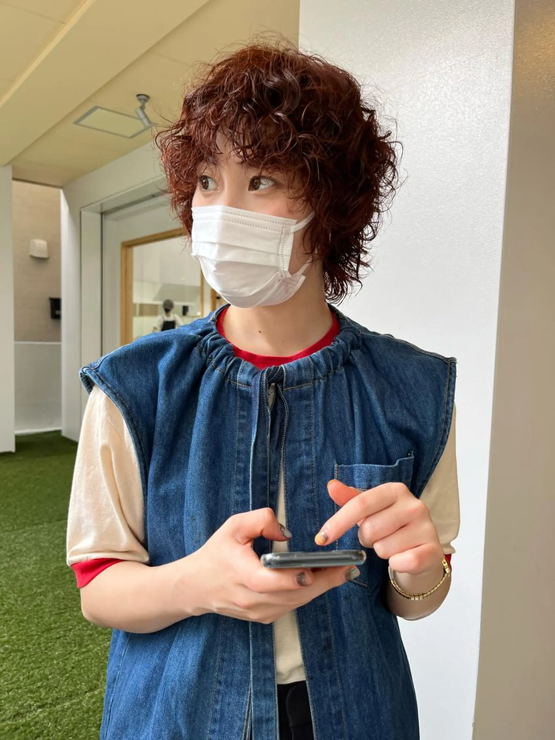 カラー ブリーチ ダブルカラー ブリーチなしカラー オレンジ 結婚式お呼ばれヘア セット🌼Tommyのヘアスタイル