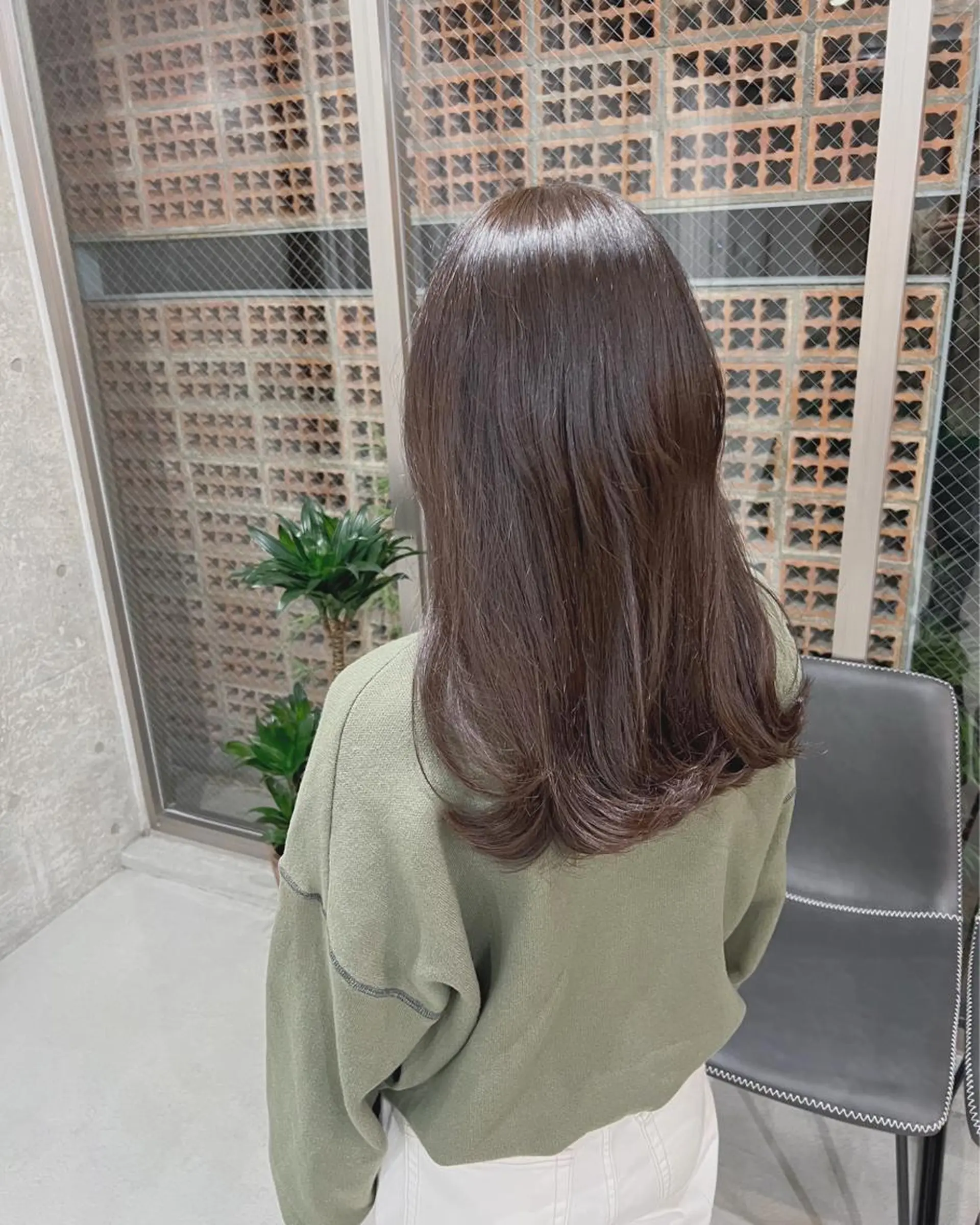 セミロング カラー ボブパーマコテ巻き風 パーマNo1深江秀平のヘアスタイル