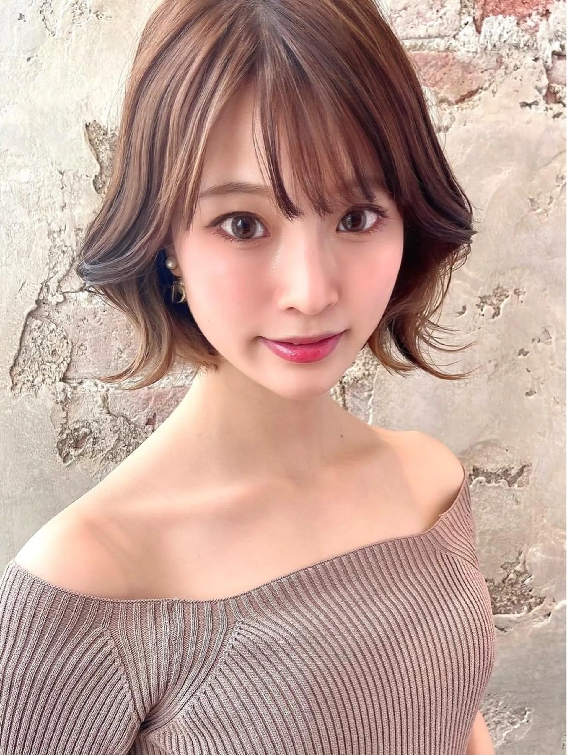 ショート カラー パーマ ヘアアレンジ ボブ くびれヘア 韓国風ヘア 🌈小顔似合わせ SHIHO🌈のヘアスタイル