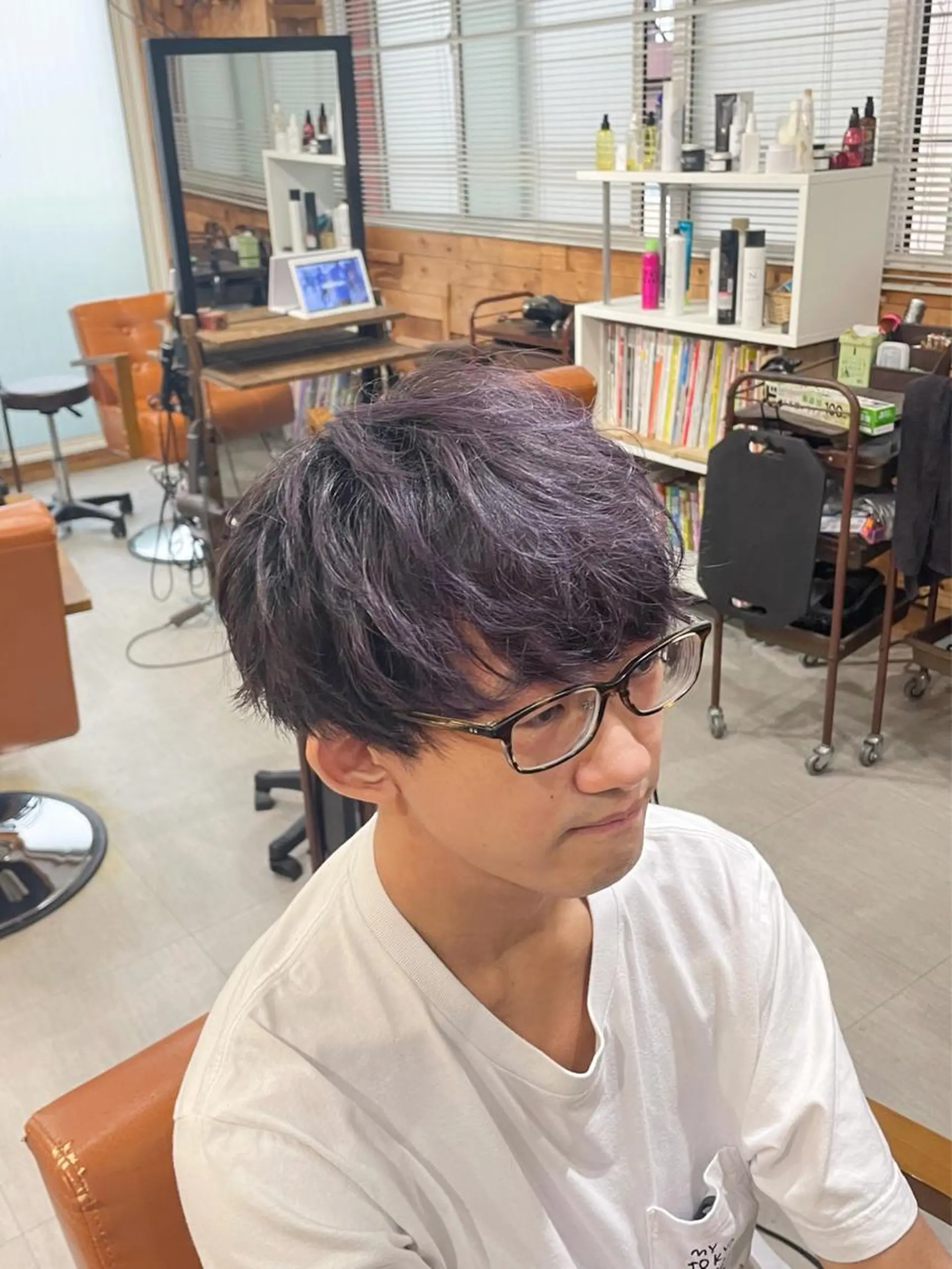 ショート カラー メンズ マッシュ 刈り上げ かんばら りょーいのヘアスタイル