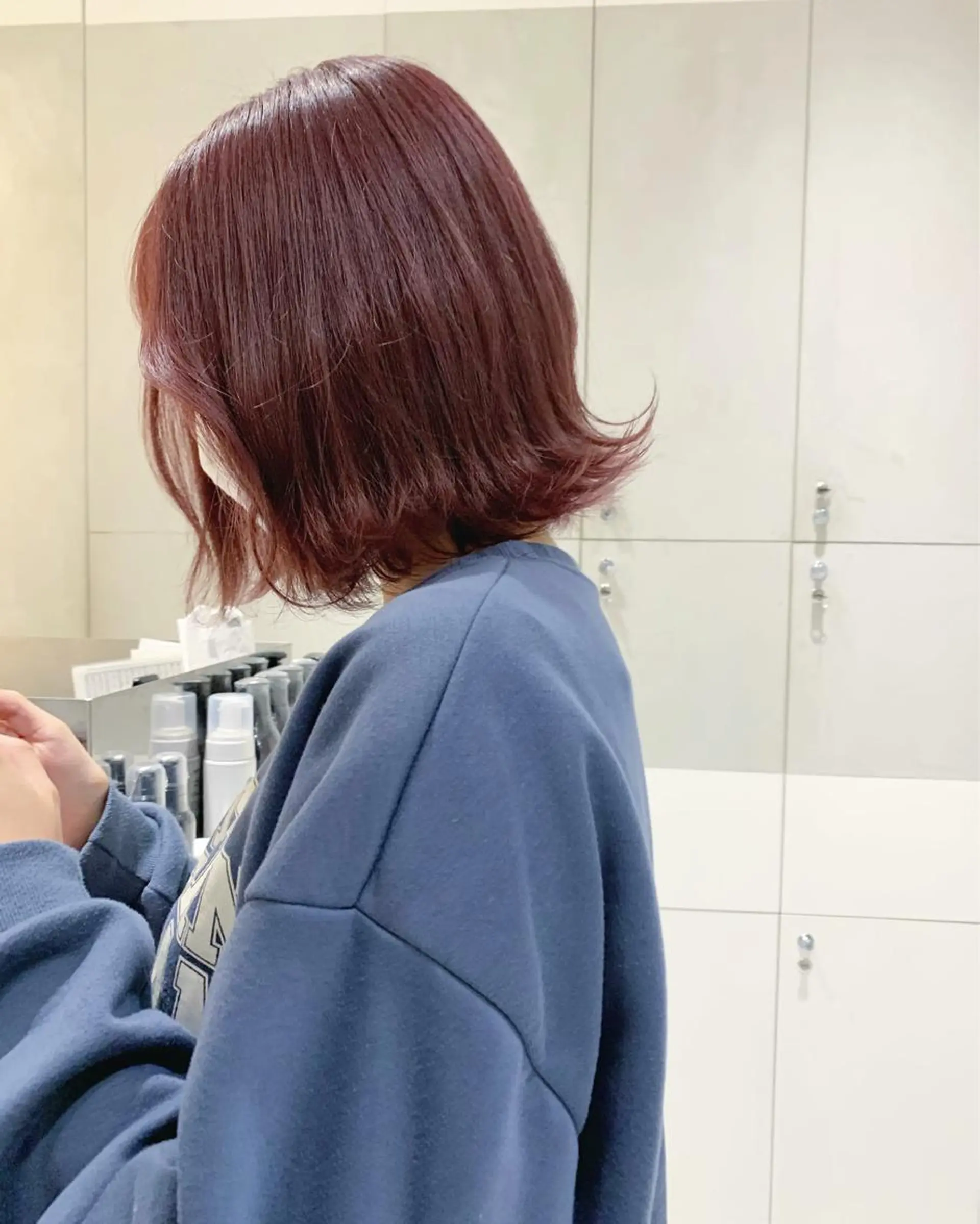 ミディアム カラー 艶感/ナチュラル 🩵amiのヘアスタイル