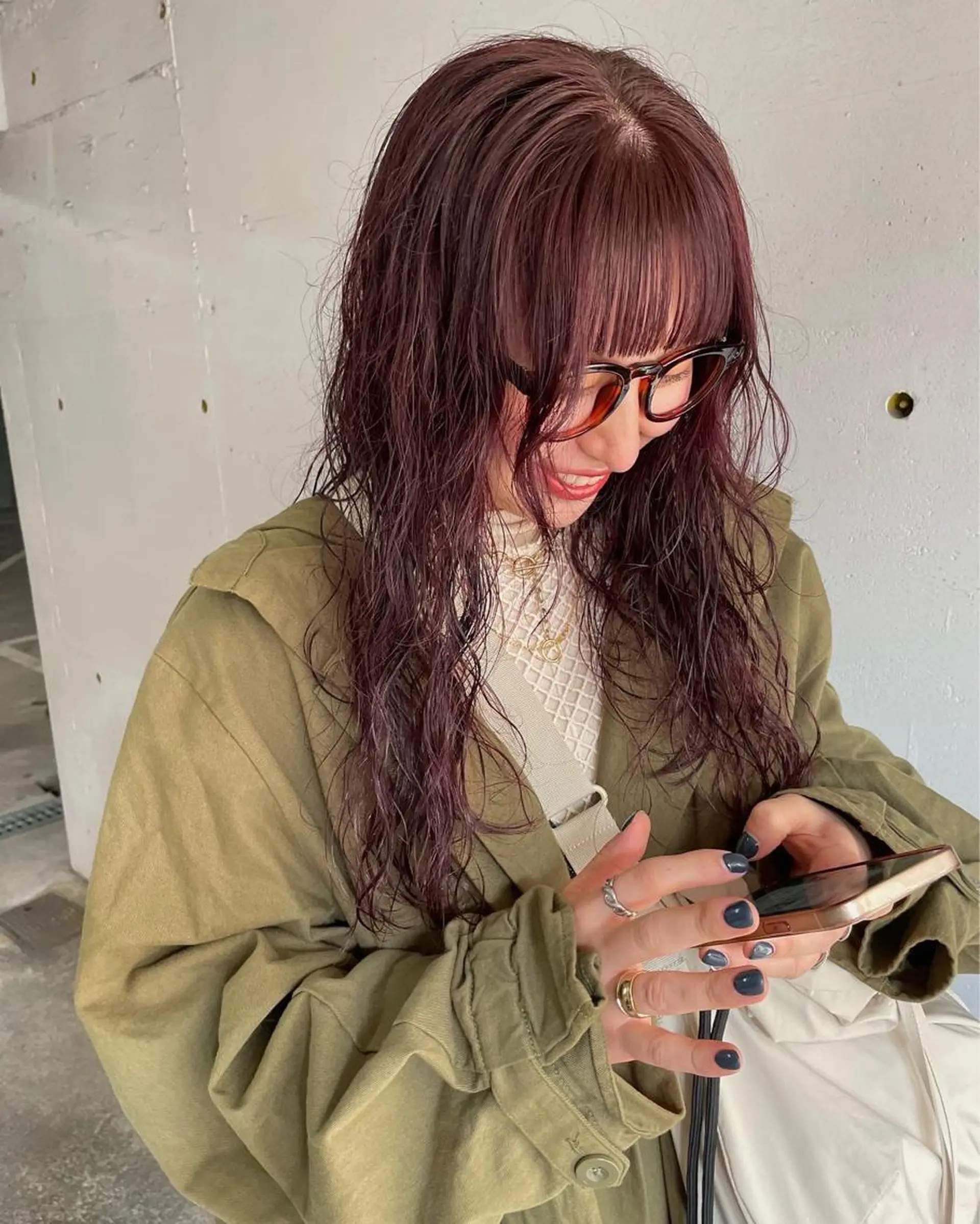 セミロング パーマ ボブカットモデル/パ ーマ/harunaのヘアスタイル