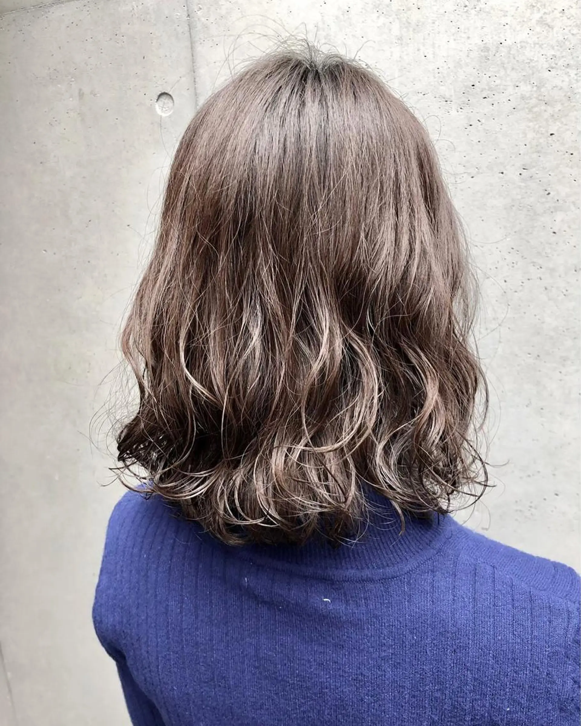 セミロング パーマ ボブパーマコテ巻き風 パーマNo1深江秀平のヘアスタイル