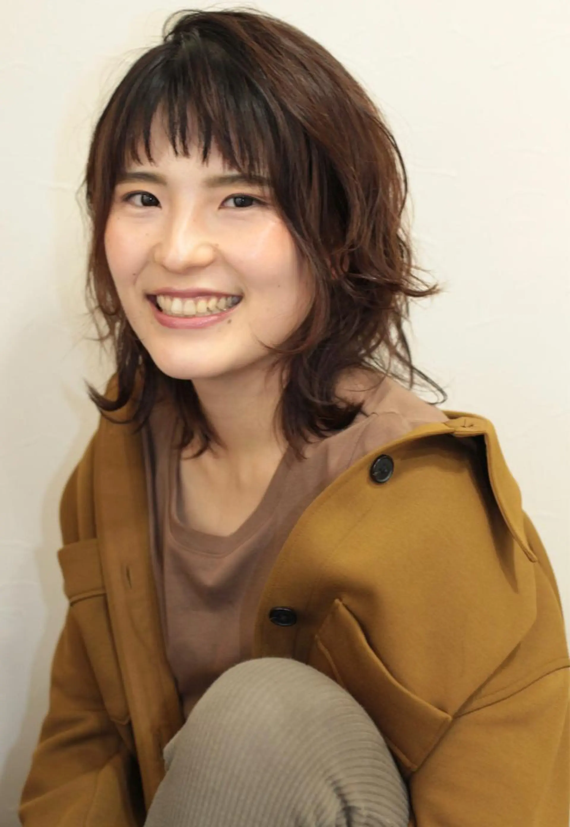 ミディアム パーマ ヘアアレンジ カット ヘアカラー パーマ ROOTS martinのヘアスタイル