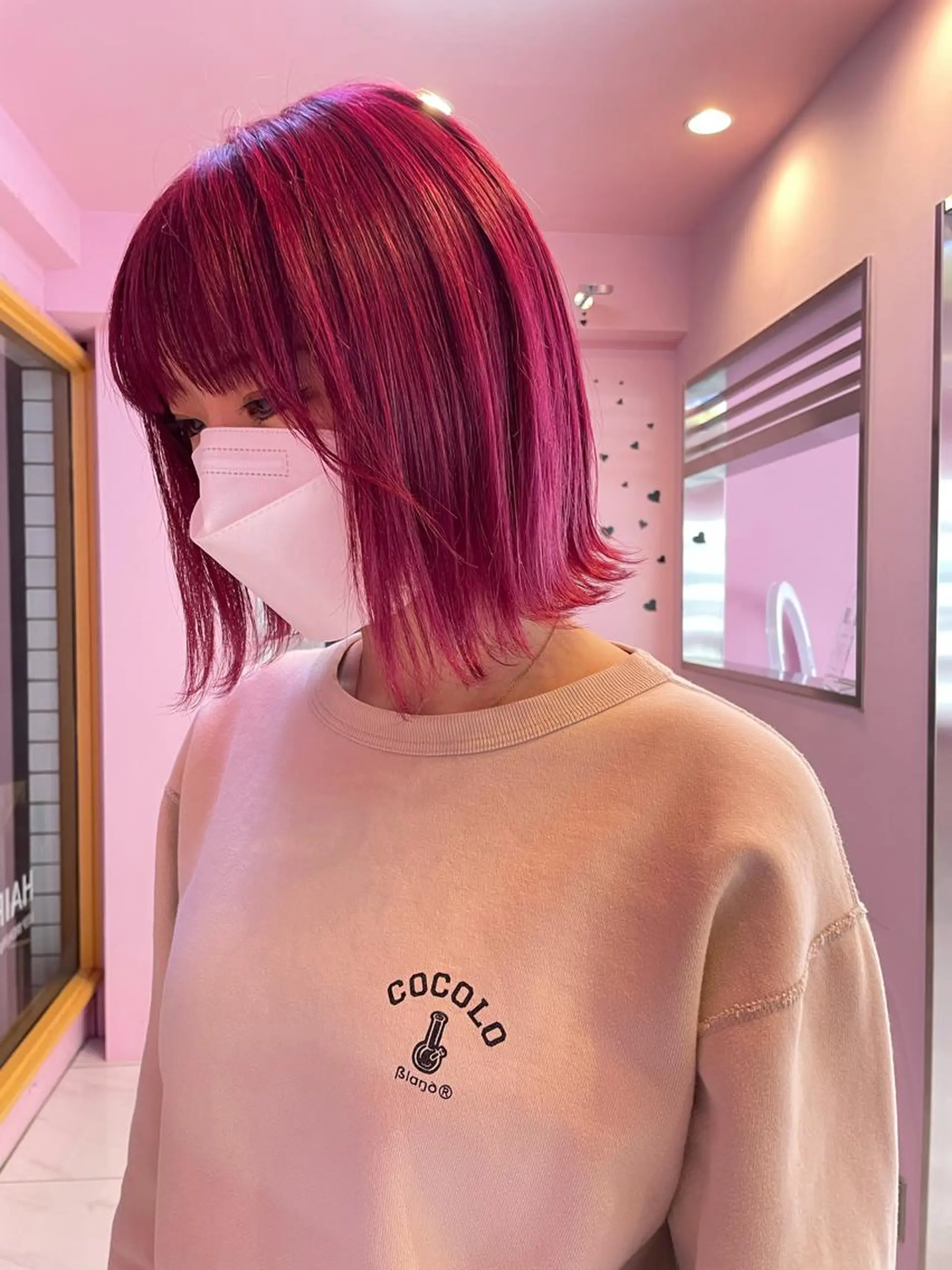 ミディアム カラー ハイトーンカラー 心斎橋/ブリーチ minamiのヘアスタイル