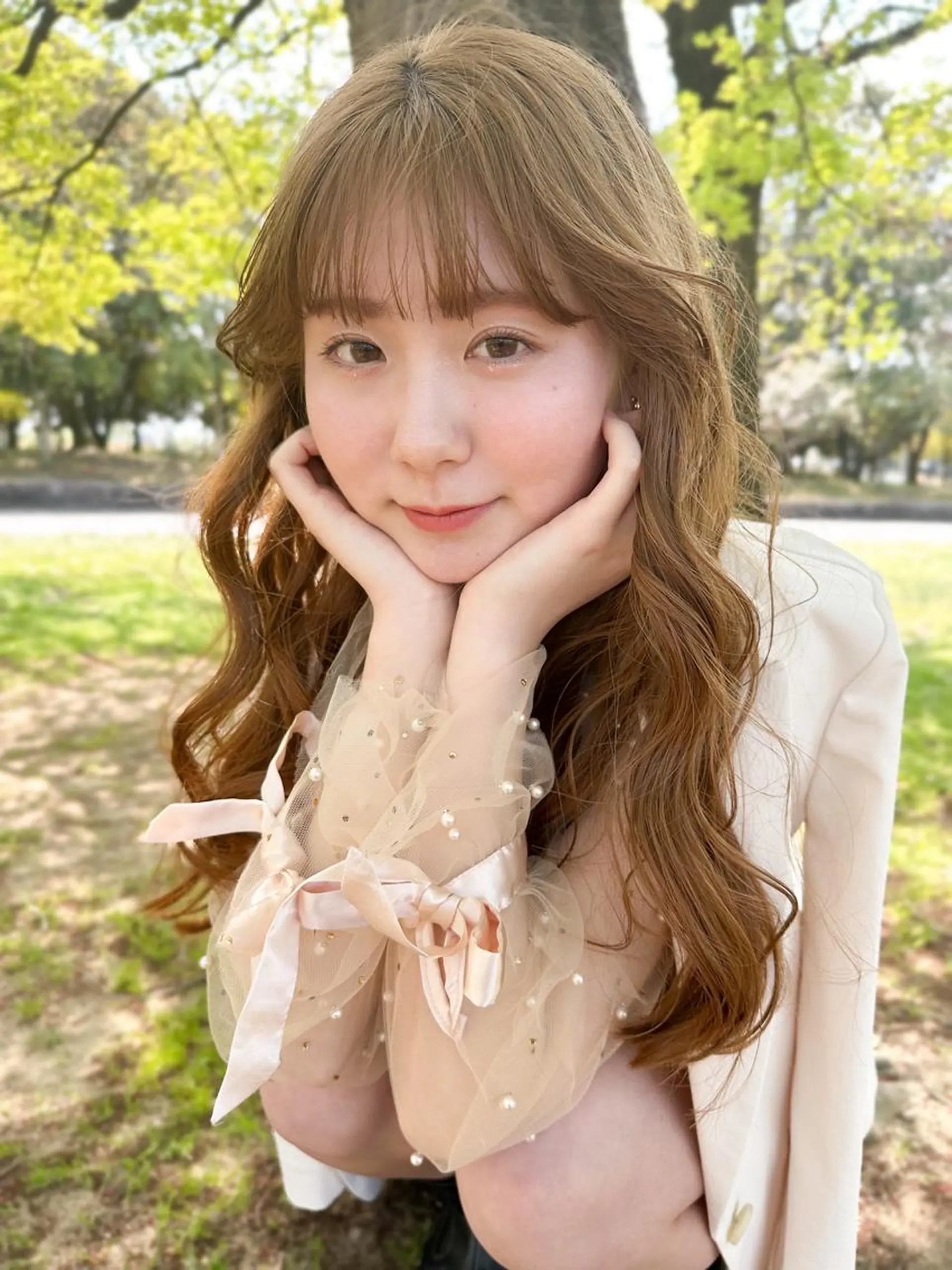 ロング カラー ヘアカラー トリートメント 🌼透明感艶カラー オリーブ🌼河村咲のヘアスタイル