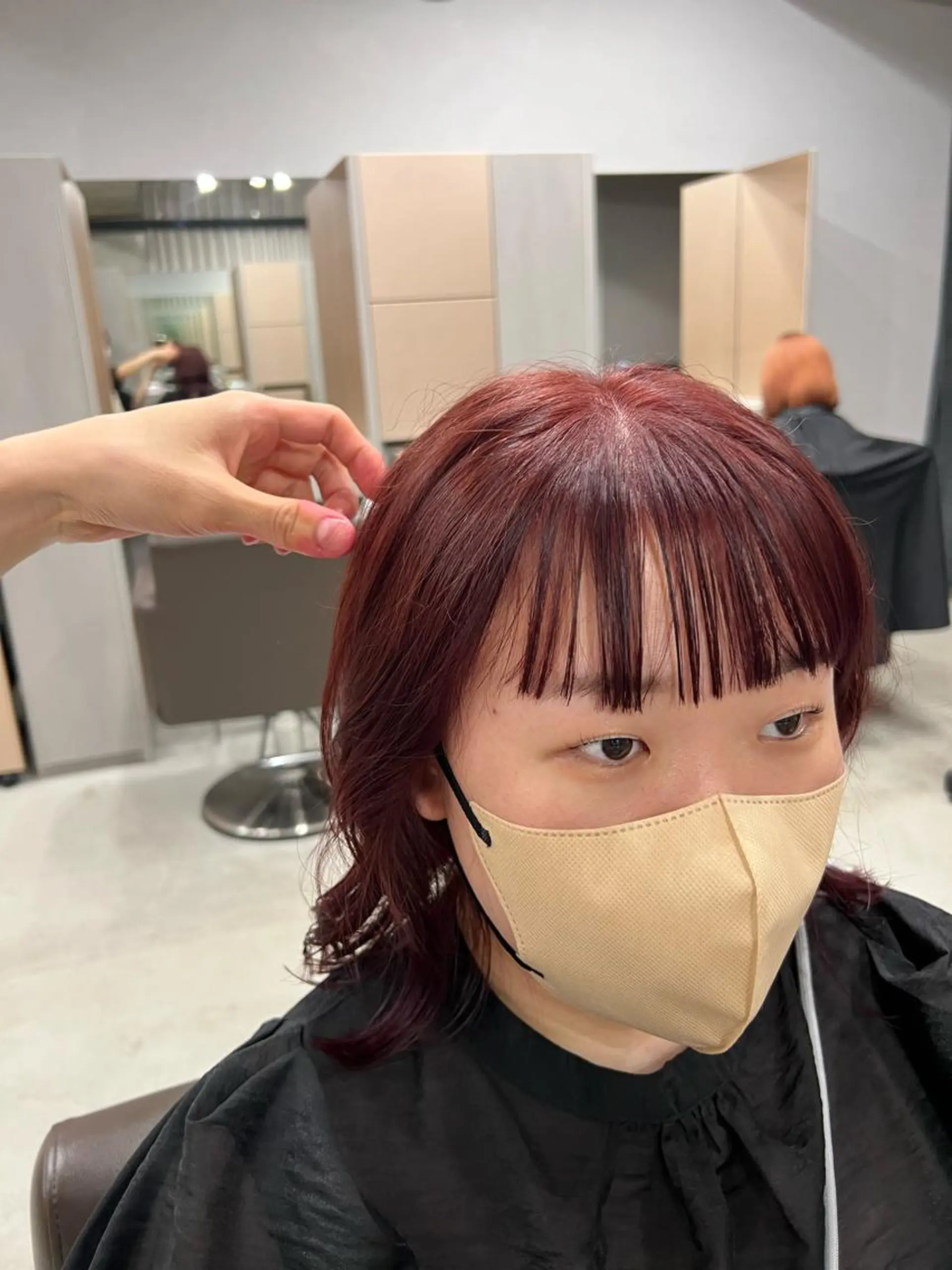 ミディアム カラー ボブパーマコテ巻き風 パーマNo1深江秀平のヘアスタイル