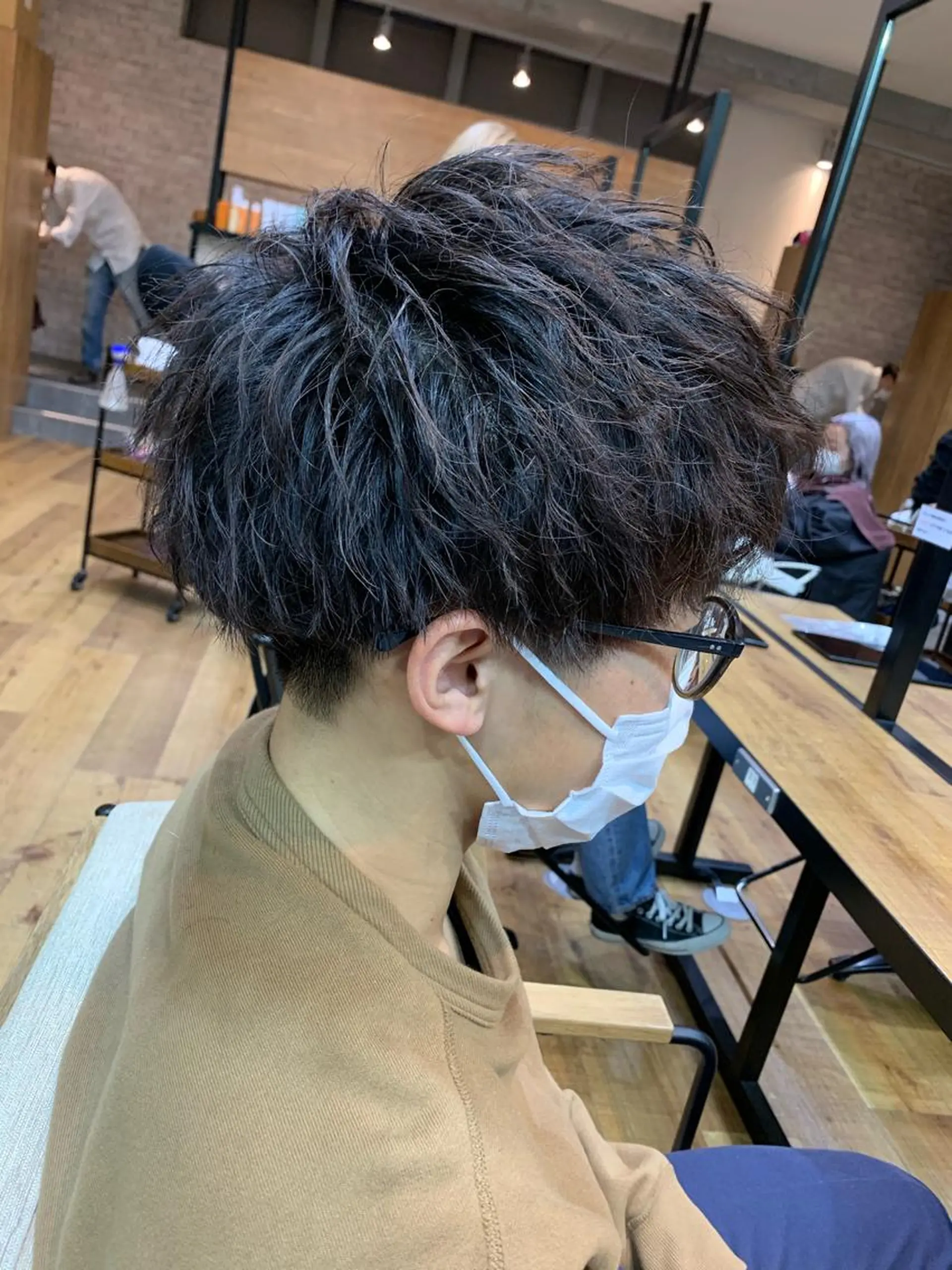 パーマ メンズ 天野 開のヘアスタイル