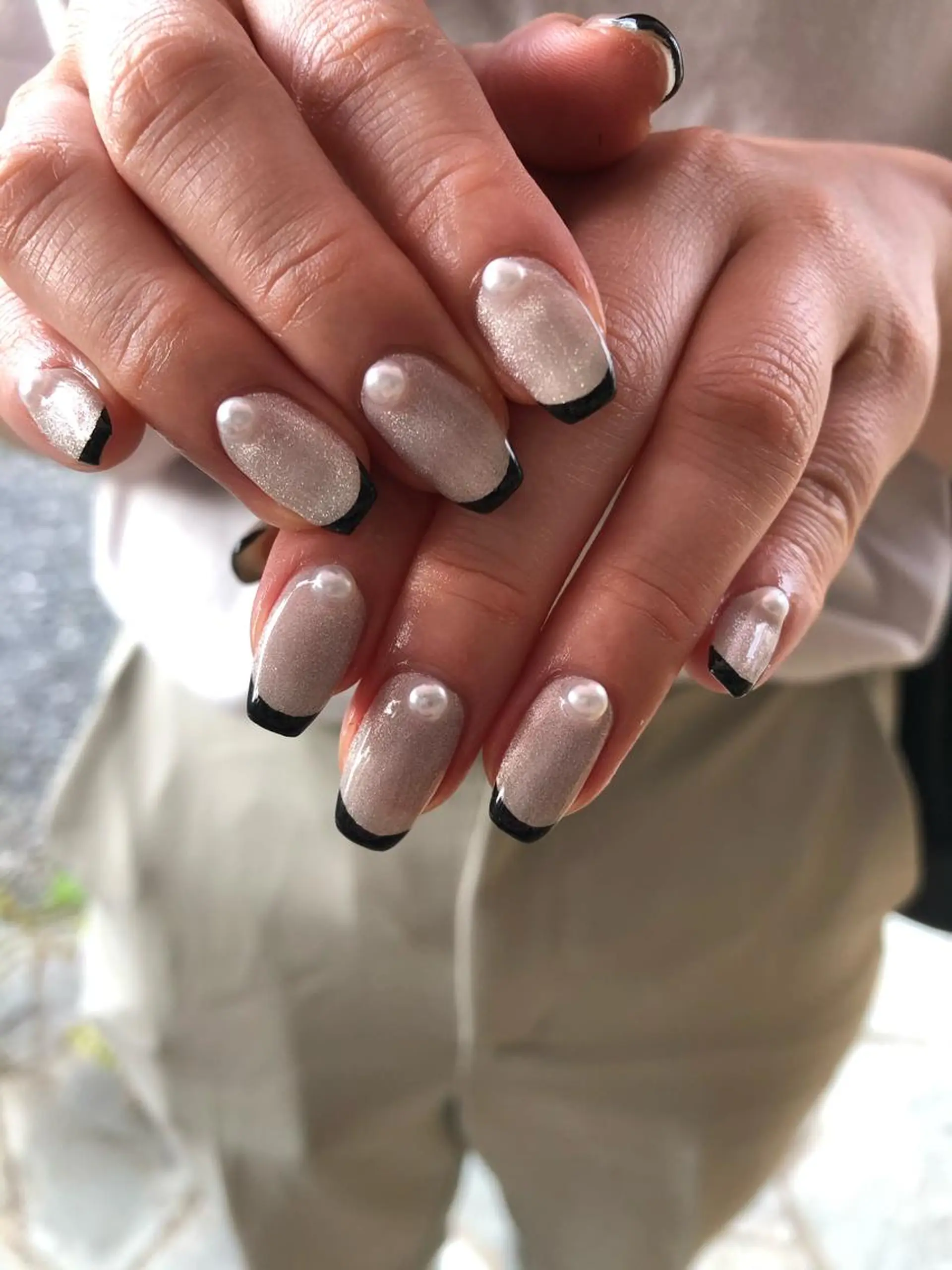 ネイル フレンチネイル マグネットネイル ハンドネイル パラあり！フィルイン 美フォルムのネイルデザイン