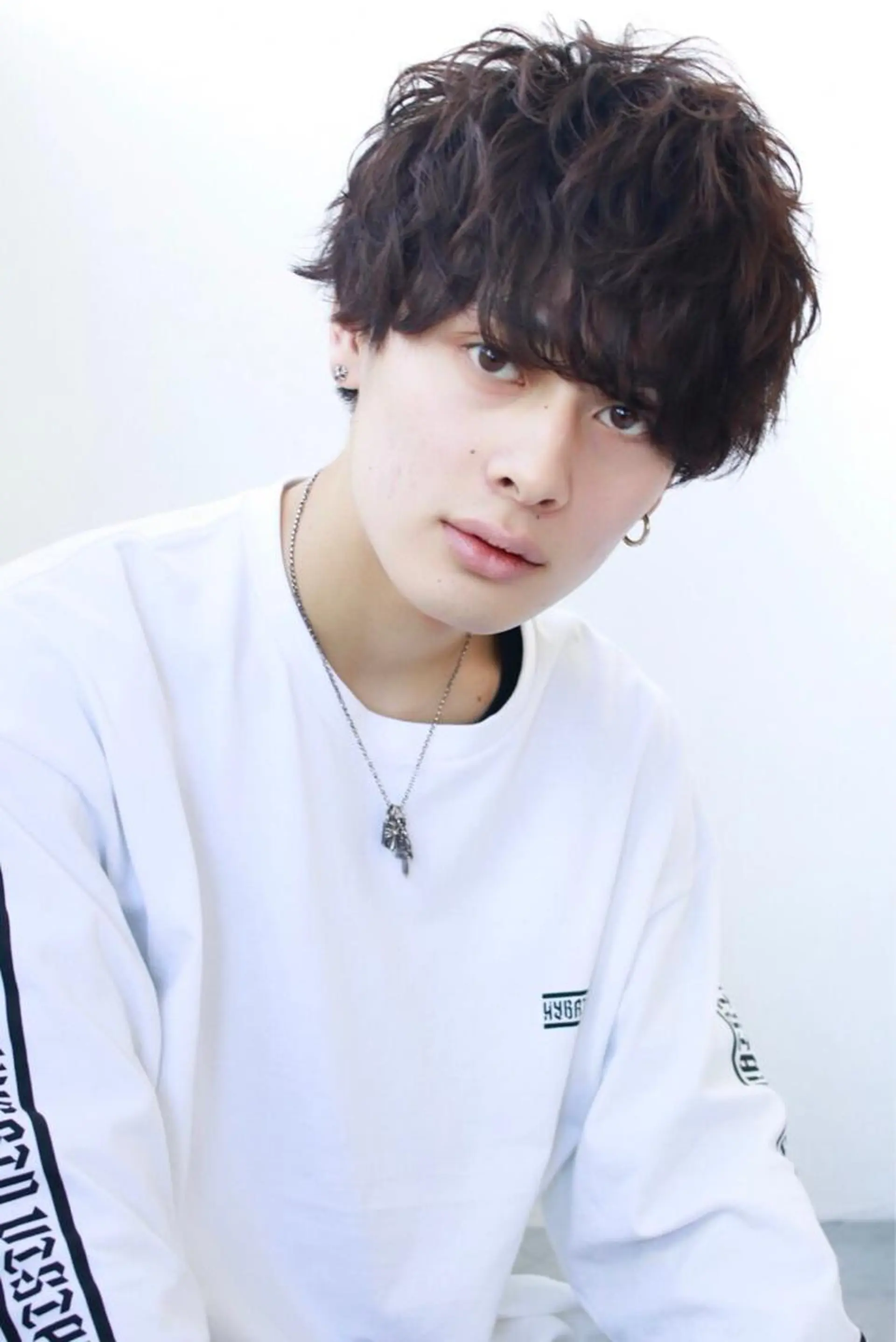 ショート カラー パーマ メンズ マッシュ 赤み消し🌿 透明感カラー🫧のヘアスタイル