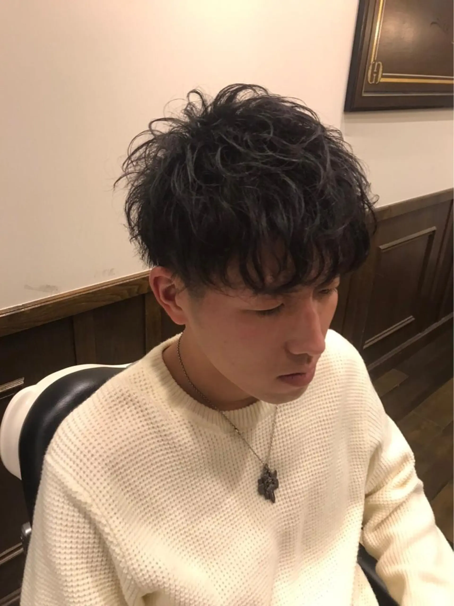 セミロング パーマ メンズ モデル募集中✂︎ えなかのヘアスタイル