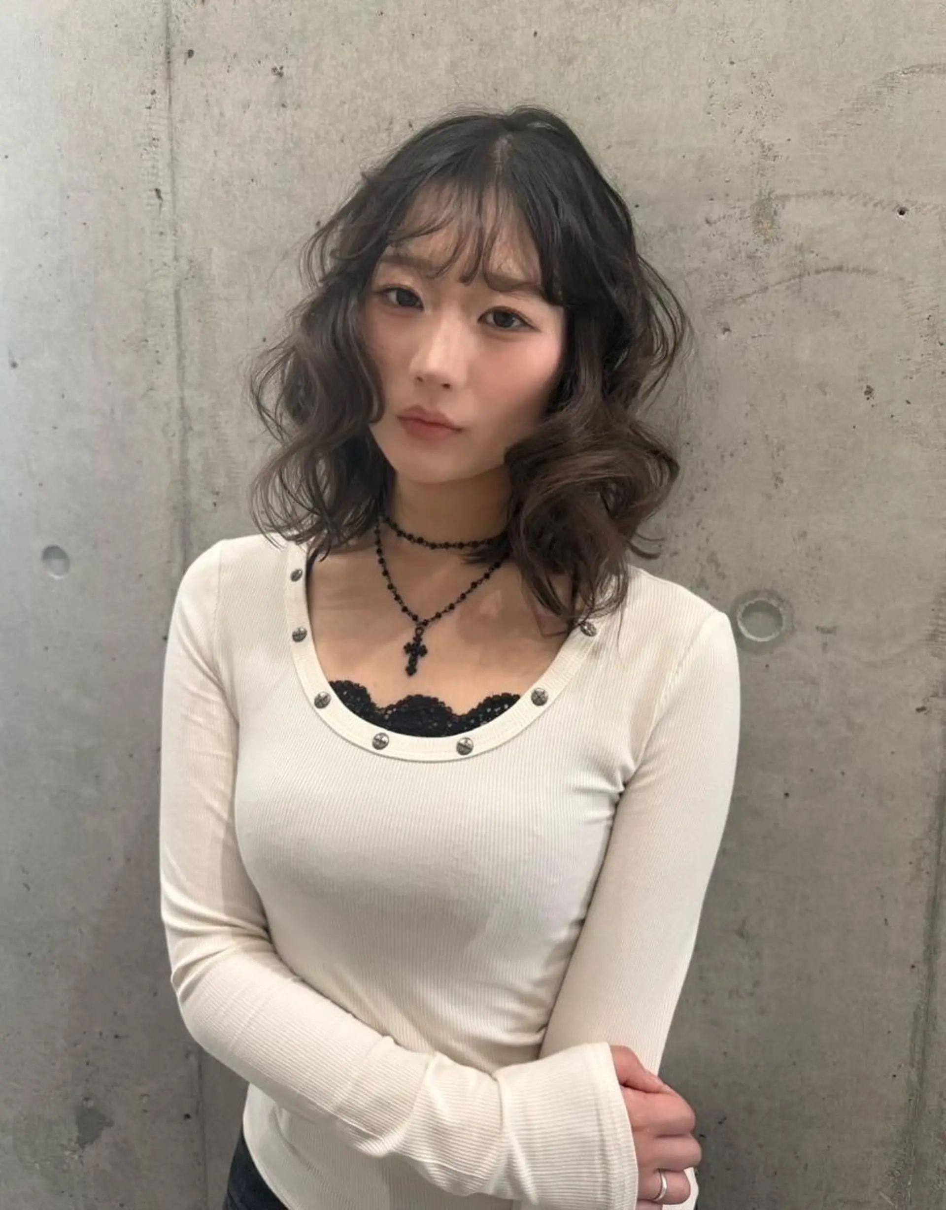 カラー セミロング 透明感カラー グレージュ モカグレージュ ヘアカラー トリートメント 透明感🪽艶カラー☆ トレンドヘア✨のヘアスタイル