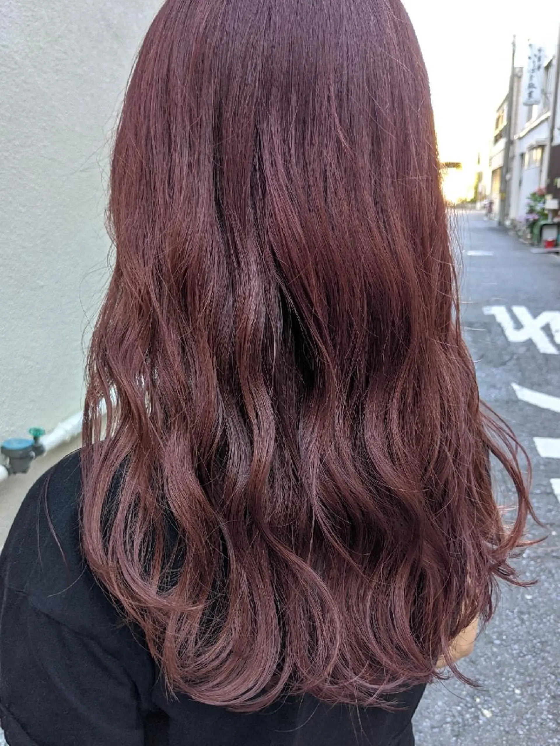 セミロング カラー ベージュカラー ピンクカラー ピンクベージュ ヘアカラー KAIBORI ASUKAのヘアスタイル